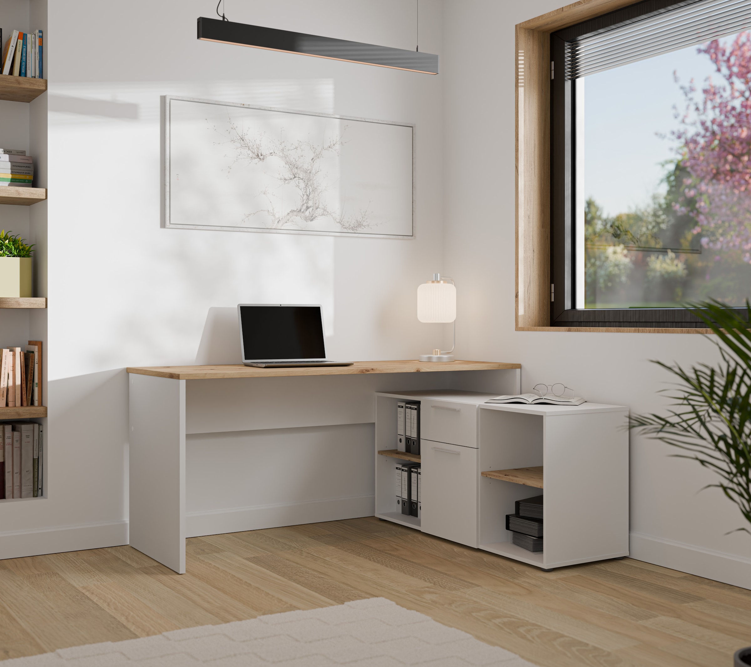 FORTE Eckschreibtisch »Contra Costa« B/H/T 160/73,5/128 cm, Über-Eck-Lösung günstig online kaufen