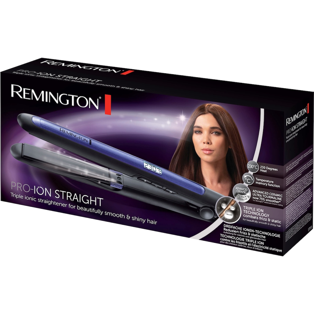 Remington Glätteisen »Pro-Ion Straight, S7710, Haarglätter«, Ultra-Turmalin-Keramik-Beschichtung