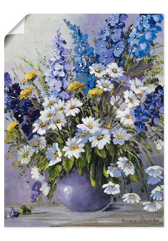 Wandbild »Rittersporn«, Blumen, (1 St.), als Leinwandbild, Wandaufkleber oder Poster...