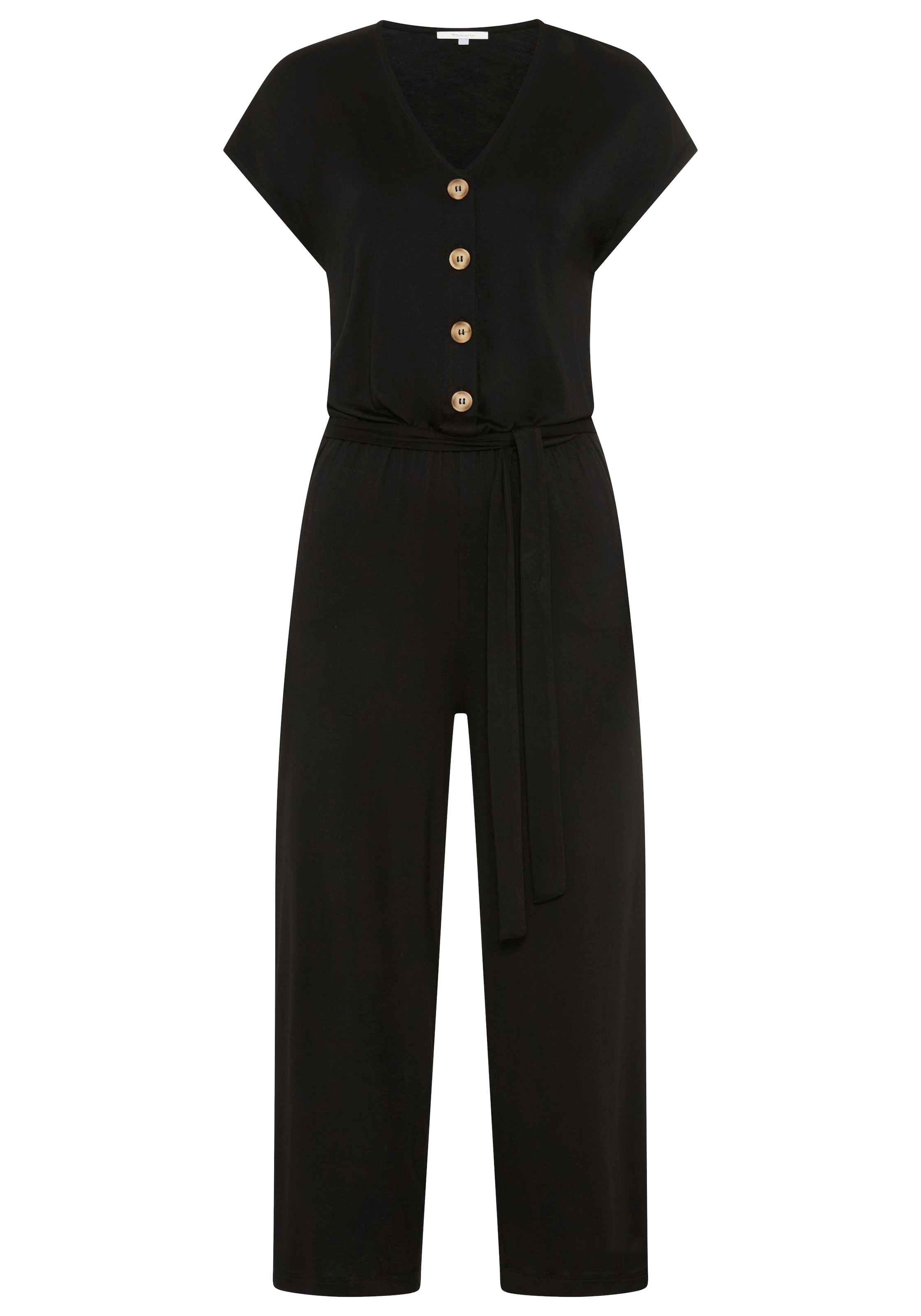 Tamaris Culotte-Overall mit Knopfleiste und Bindeband