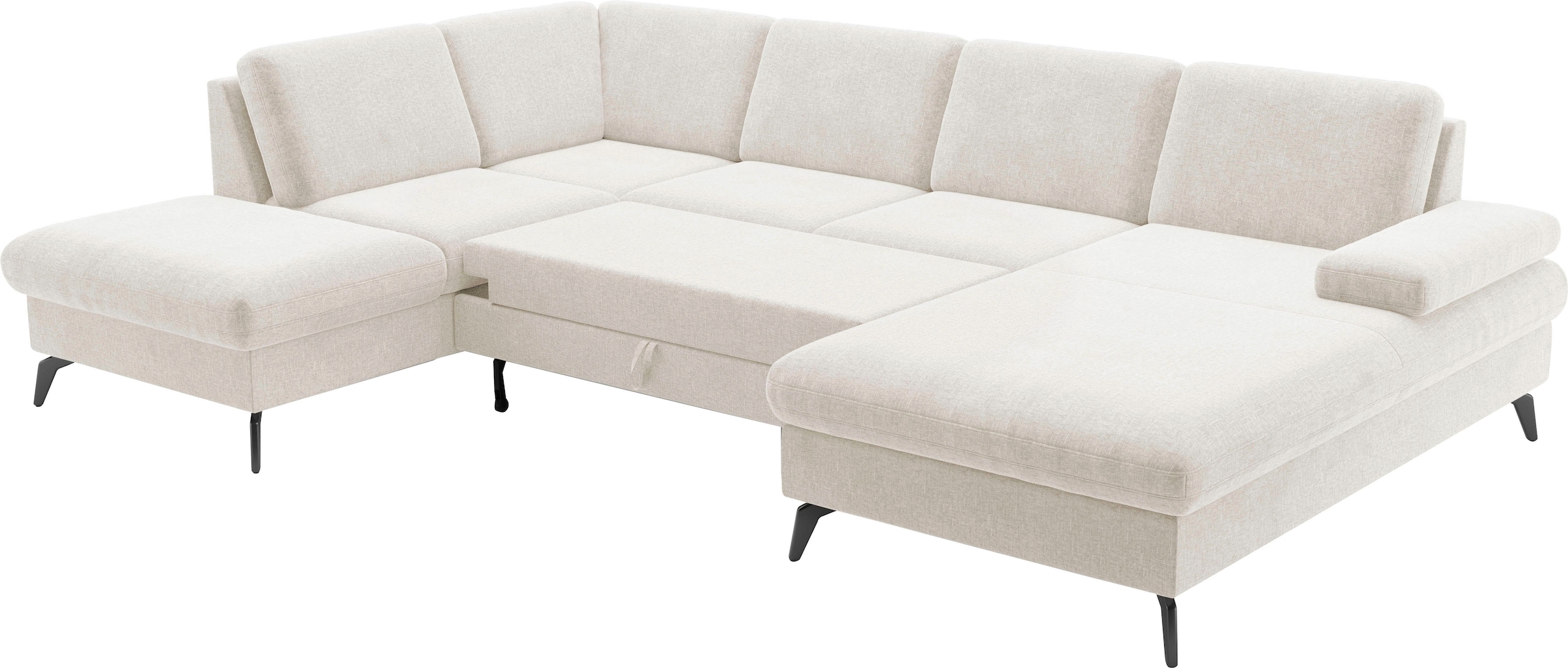 sit&more Wohnlandschaft »Morris Jubi U-Form«, inkl. Armteilfunktion und 1 Zierkissen, wahlweise mit Bettfunktion