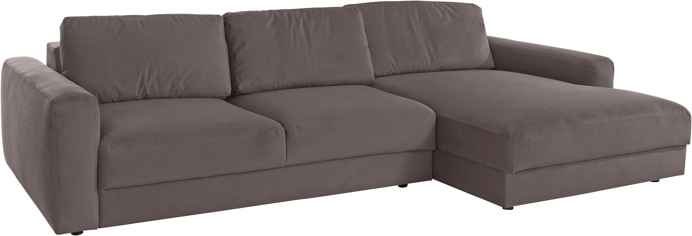 Places of Style Ecksofa »Bloomfield, elegant, viel Platz, Mega Couch, Breite 303cm, L-Form«, extra tiefe Sitzfläche, wahlweise mit Sitztiefenverstellung