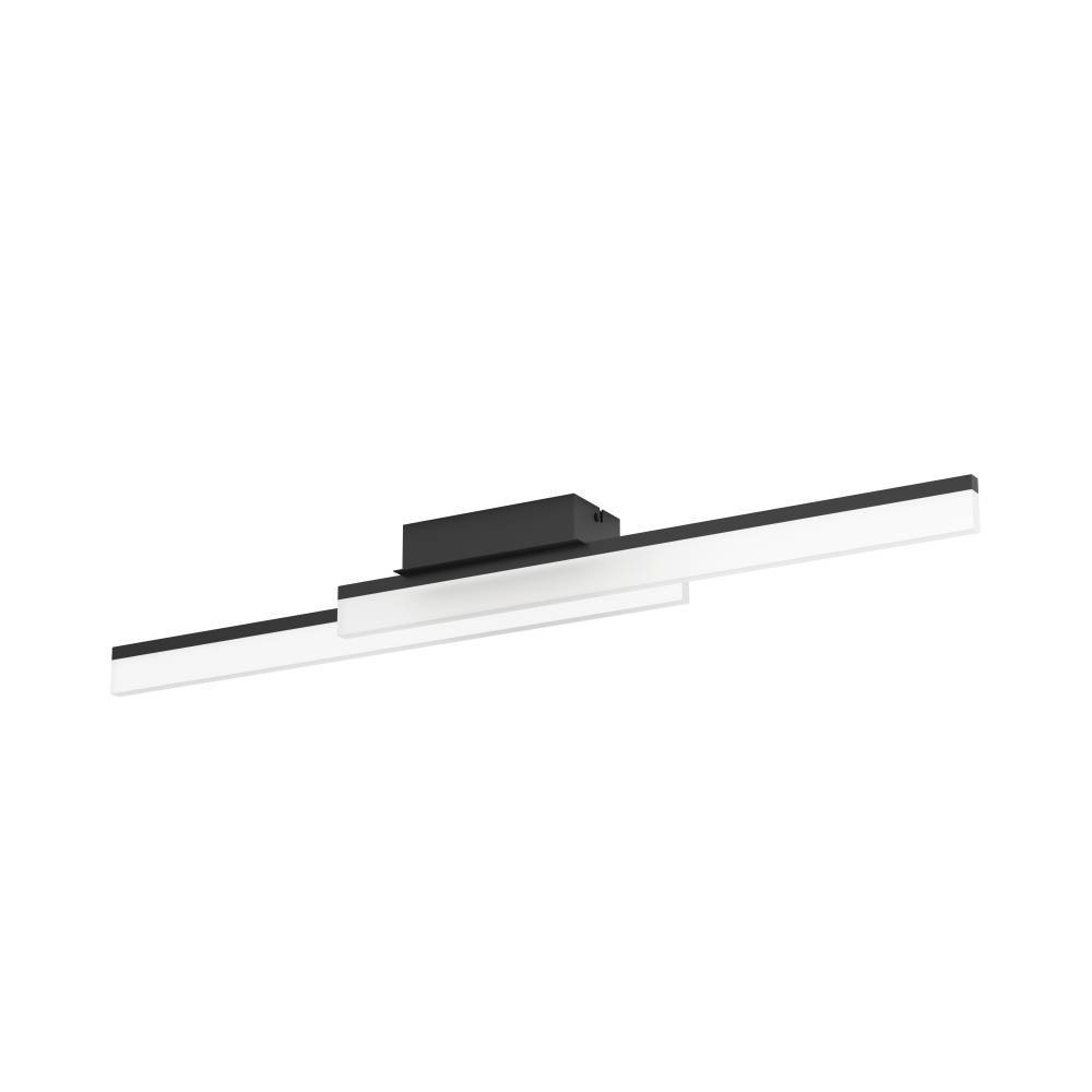 EGLO Wandleuchte »PALMITAL Wandlampe, Alu, Stahl und Kunststoff, Spiegellampe, Bad Lampe« LED-Modul 1 Stk. Warmweiß Wand-/Deckenleuchte - L88 x B10 x H9 cm - schwarz - 2X11W inkl.