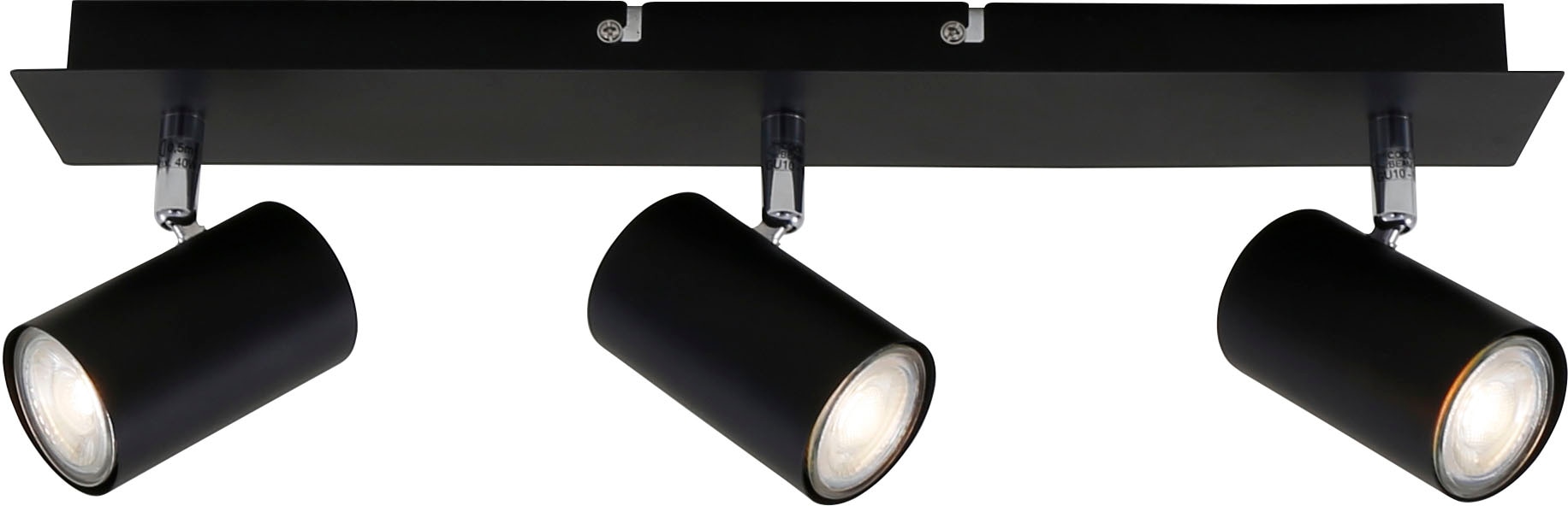 Briloner Leuchten LED Deckenspots »2857035 Run«, Leuchtmittel GU10 | ohne Leuchtmittel, Deckenlampe, 45x8x12,3cm, Schwarz, max.40W, GU10, Wohnzimmer, Flur