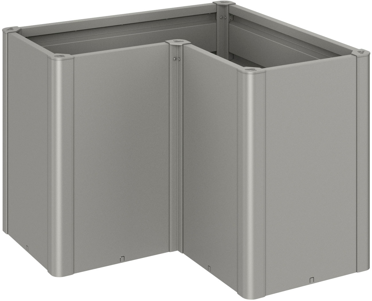 BIOHORT Hochbeet »BELVEDERE L-Form maxi 1, verschiedene Farben« 102x102x77 cm, extrem langlebig, aus Metall quarzgrau-metallic