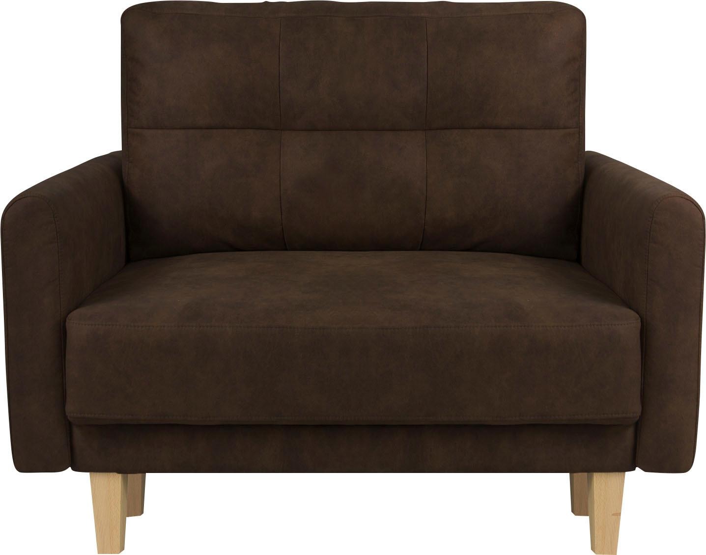 Home affaire Sessel »TRIPLO Relaxsessel mit Wellenunterfederung, Maße B/T/H: 95/100/89 cm«, Polstersessel mit Steppung im Rückenkissen, hohe Qualität