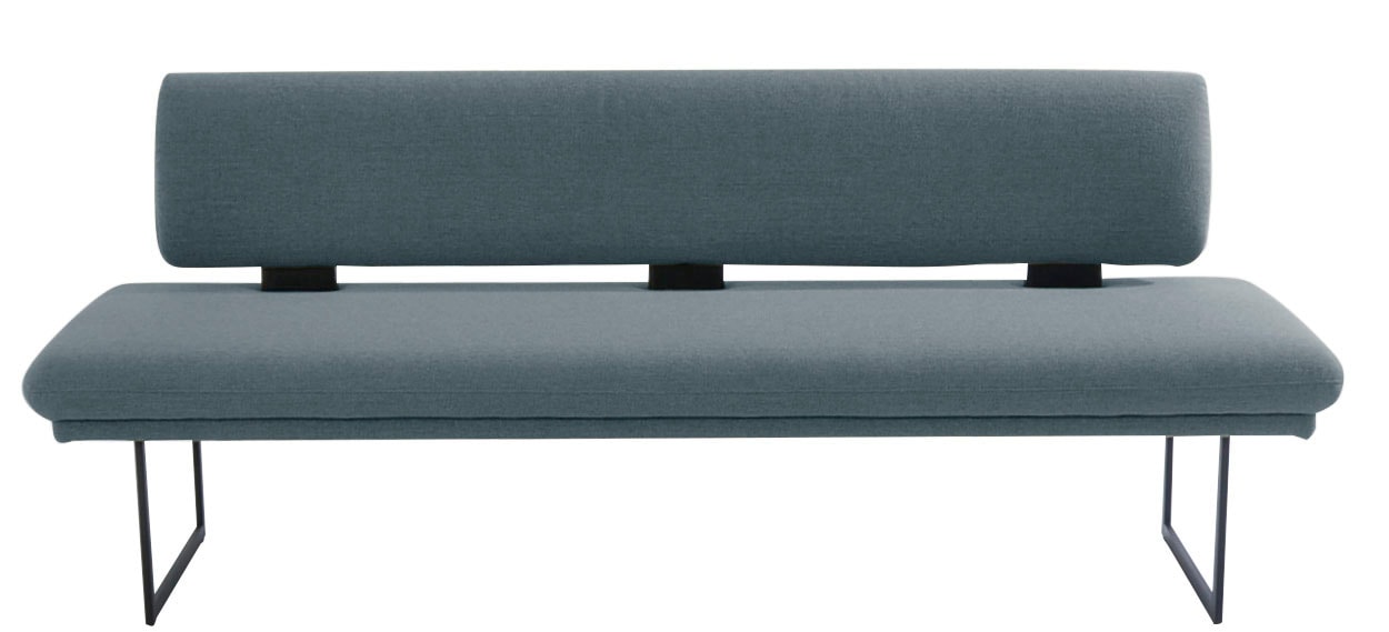 K+W Komfort & Wohnen Polsterbank »Longbeach«, (1 St.), mit Metallkufen in schwarz Struktur, in der Breite 204cm oder 224cm