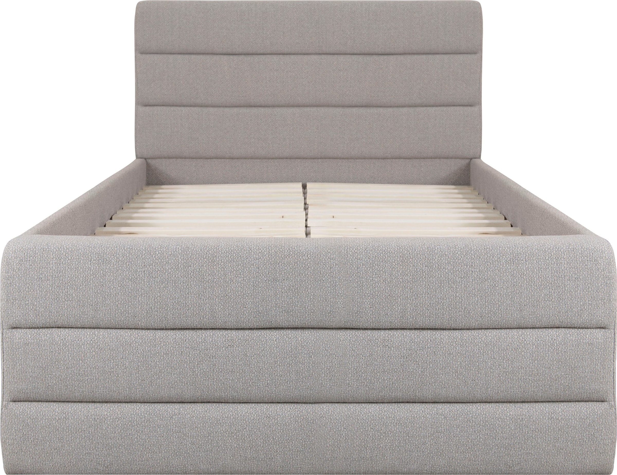 OTTO products Polsterbett »Merrit«, Quernaht im Kopf- und Fußteil, in 5 Breiten, auch in 220 cm Länge