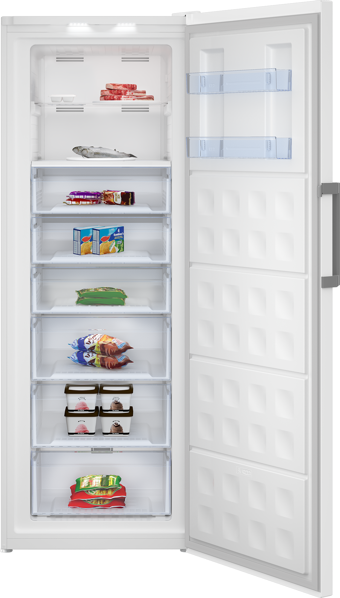 BEKO Gefrierschrank »RFNE448E51W 7278441317«, 191,2 cm hoch, 70 cm breit, Schnellgefrierfunktion
