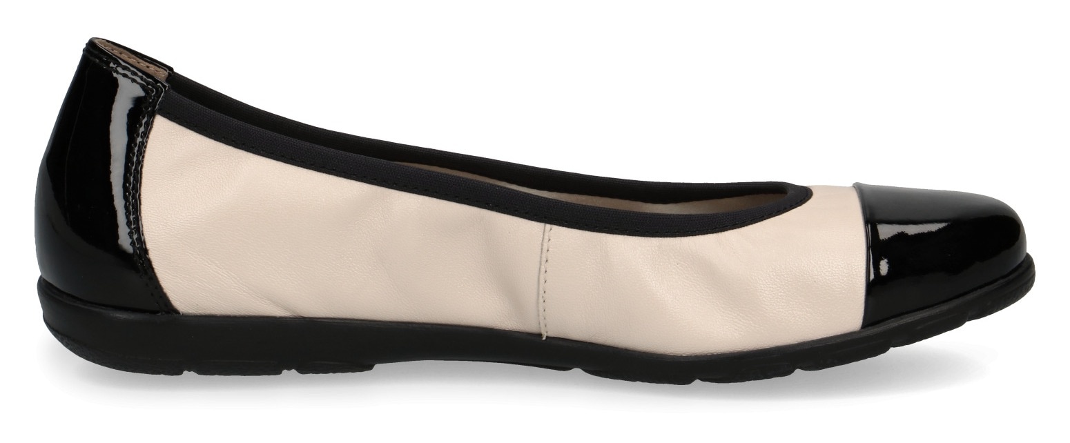 Caprice Ballerina, Loafer, Slipper, Festtags Schuh mit Lack-Details