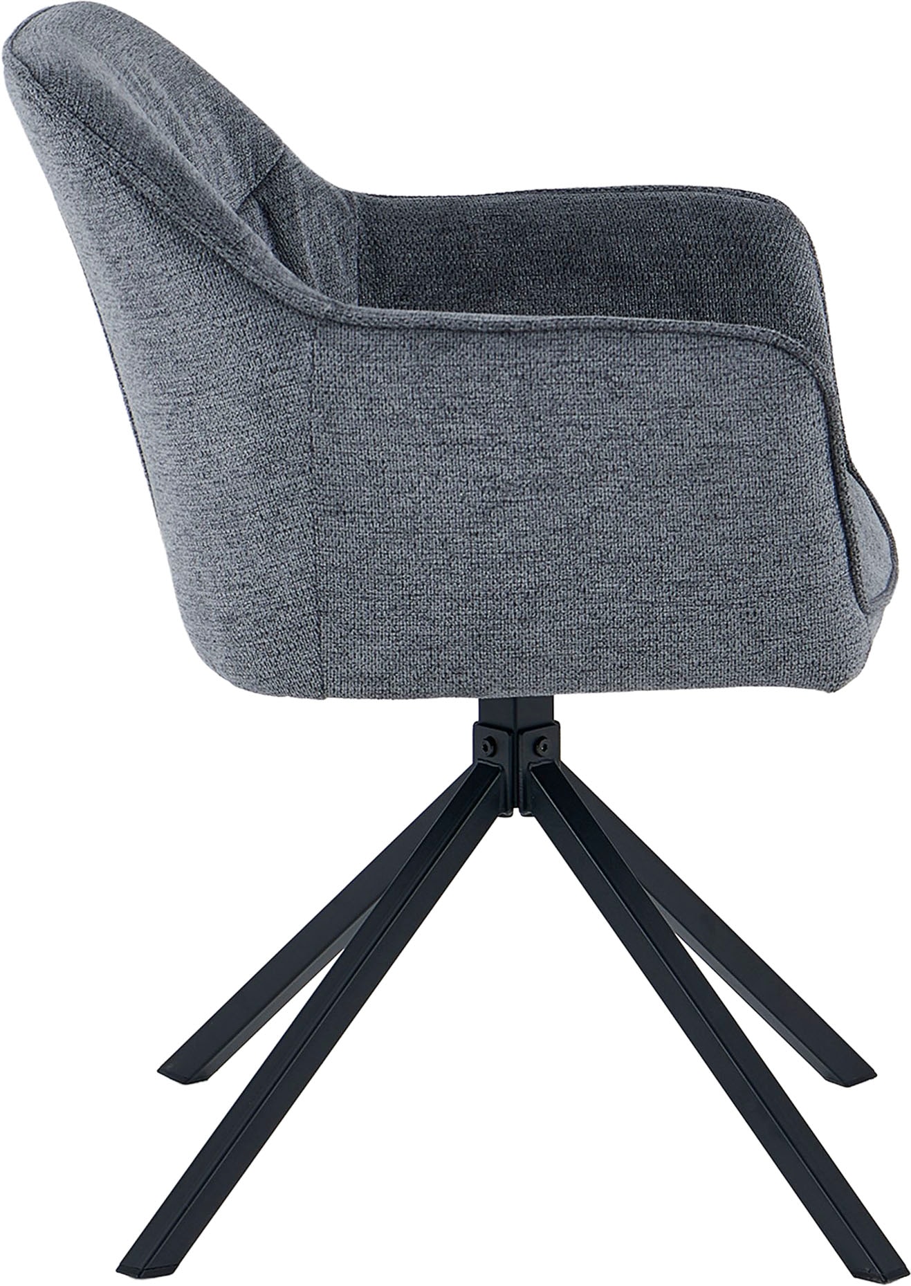 OTTO home Esszimmerstuhl »Turin« (Set) 2 Stk.moderner Stuhl, 360 Grad drehbar, mit hochwertigem Strukturstoff