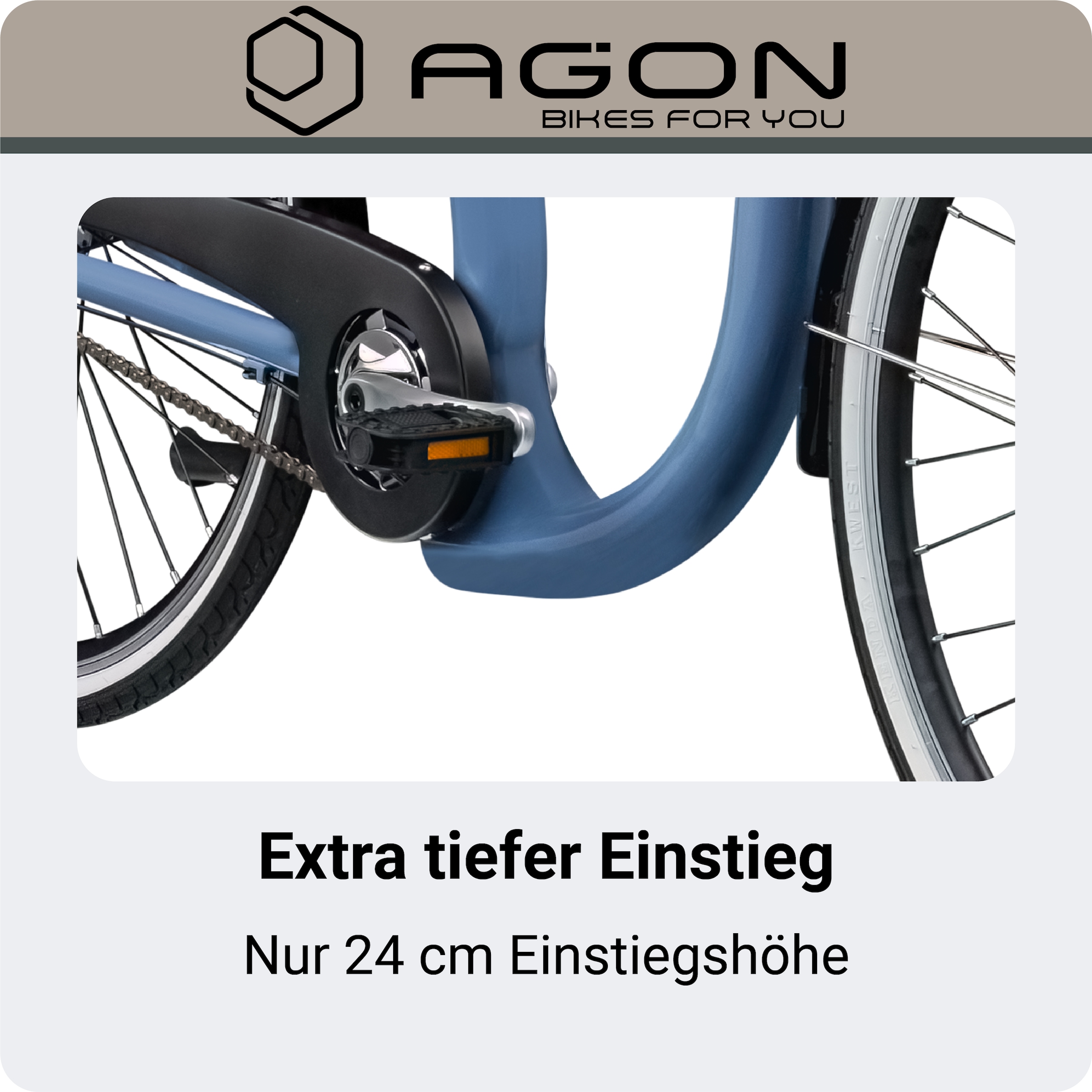 AGON »Assist« 3 Gang Nabenschaltung Frontmotor 250 W tiefer Einstieg