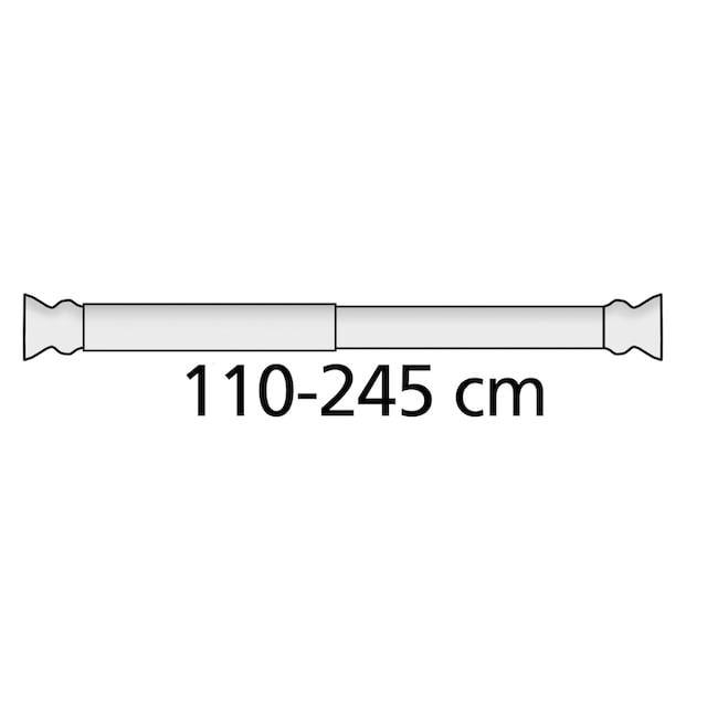 WENKO Klemmstange »Extra stark weiß«, ausziehbar, Teleskopstange für  Duschvorhänge, Breite 110-245 cm online bei