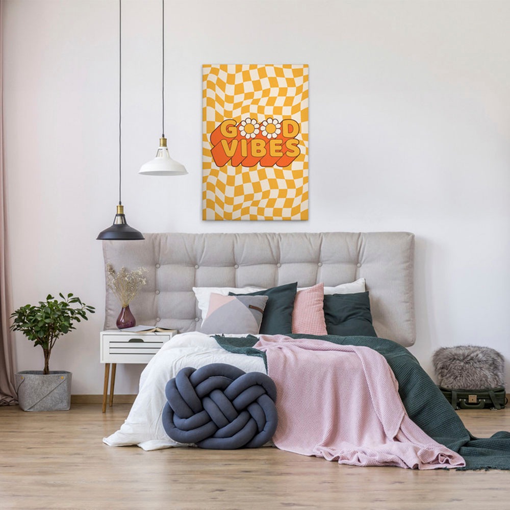 A.S. Création Leinwandbild »Flower Power 1 - Wandbild Gelb Orange Keilrahme günstig online kaufen