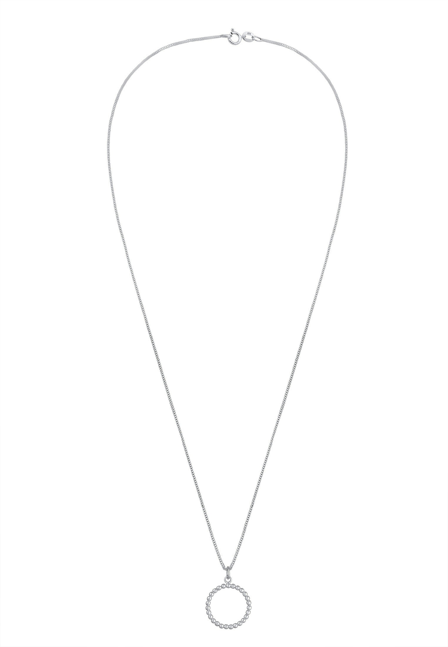 Elli Kette mit Anhänger »Box Chain Kreis Anhänger Geo Basic 925 Silber«