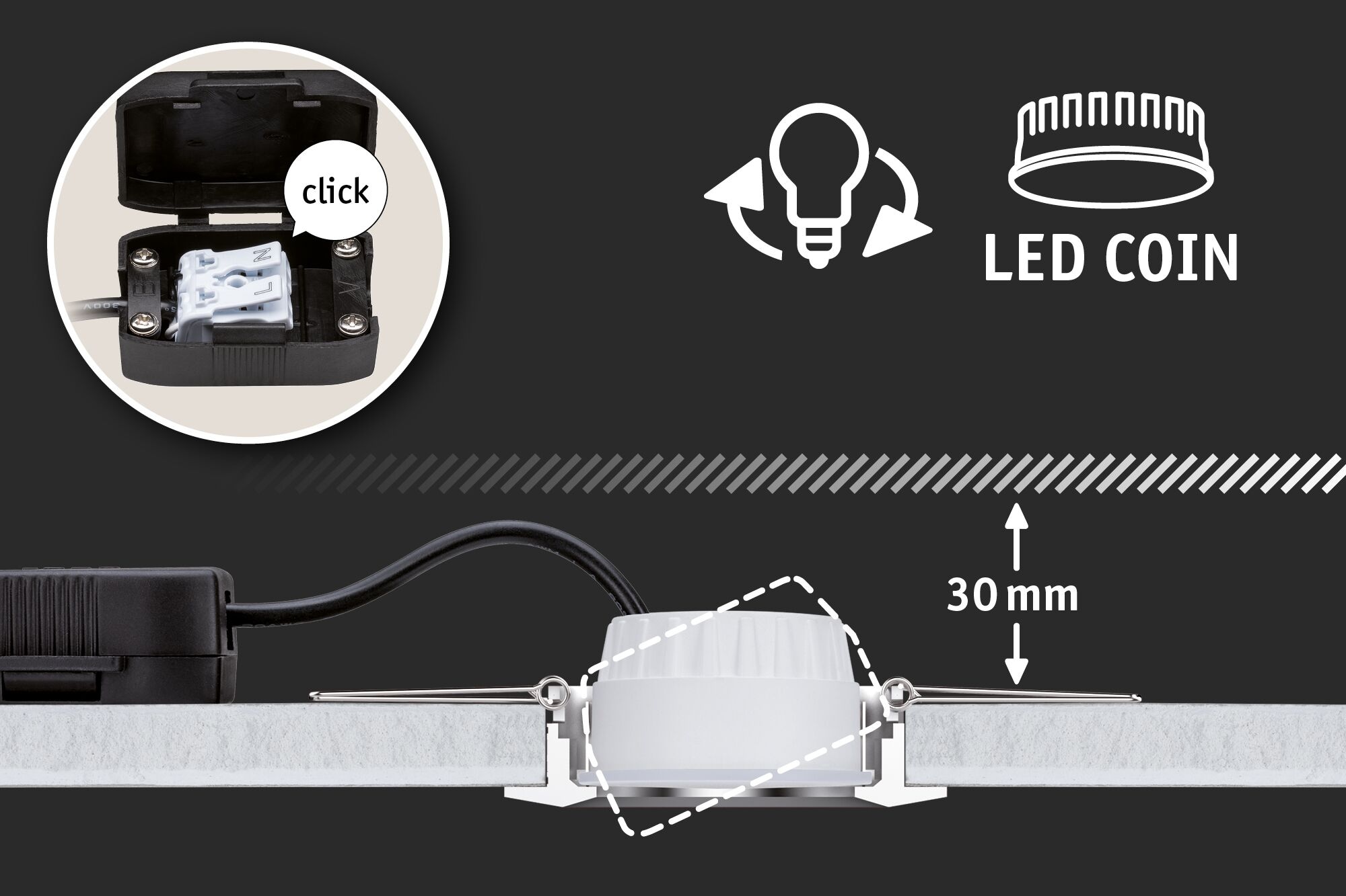 Paulmann LED Einbauleuchte »LED Einbauleuchte Nova Plus IP65 rund 93mm 30° dimmbar Gold matt«, 3 flammig, Leuchtmittel GU10 | LED fest integriert