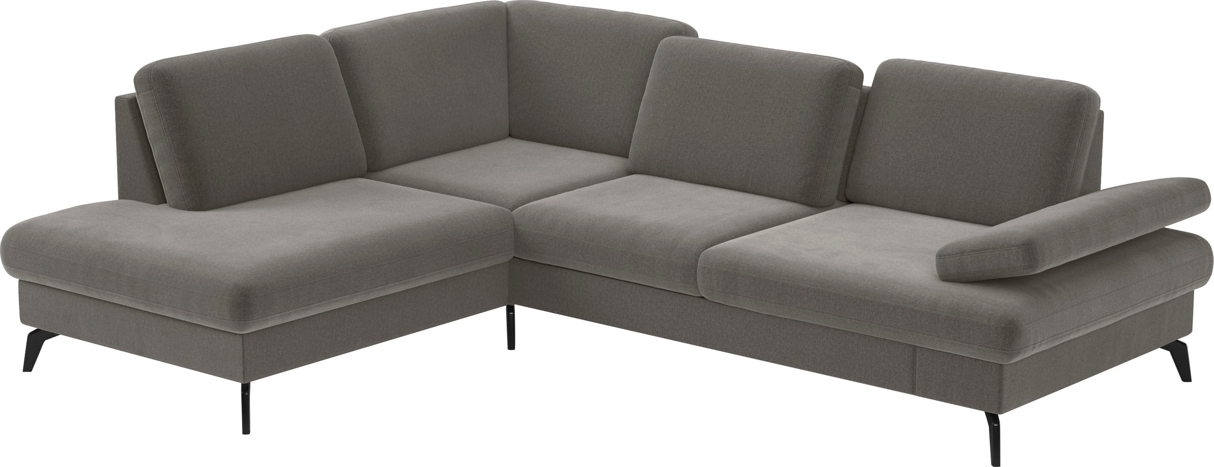 sit&more Ecksofa »Morris L-Form, inkl. Sitztiefenverstellung«, wahlweise mit Armteilverstellung, Bettfunktion & Bettkasten