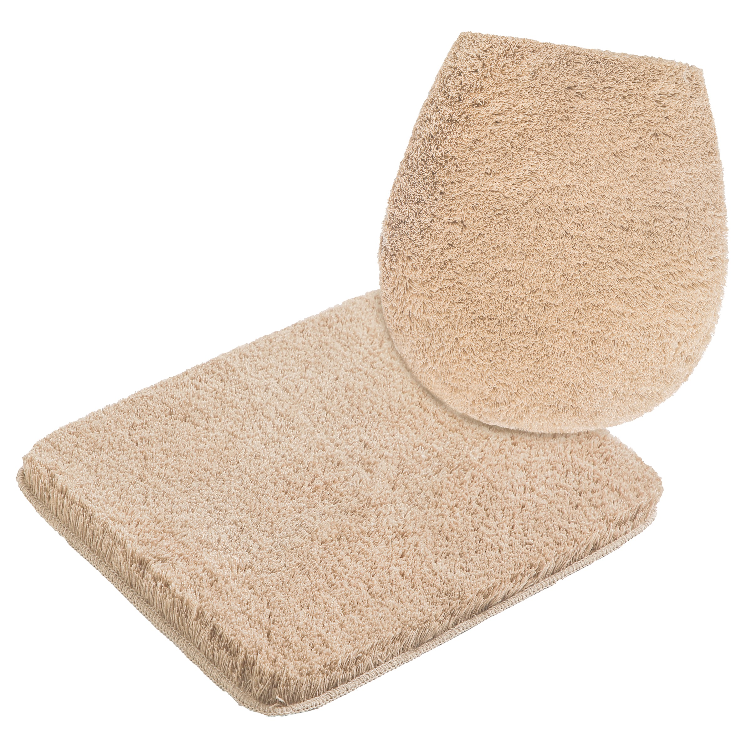 my home Badematte »Merida, Badvorleger, Badezimmer Teppich«, rutschhemmend beschichtet, fußbodenheizungsgeeignet-schnell trocknend-strapazierfähig, Badteppich, Uni Farben, rechteckig, rund & als 2-tlg. Set erhältlich