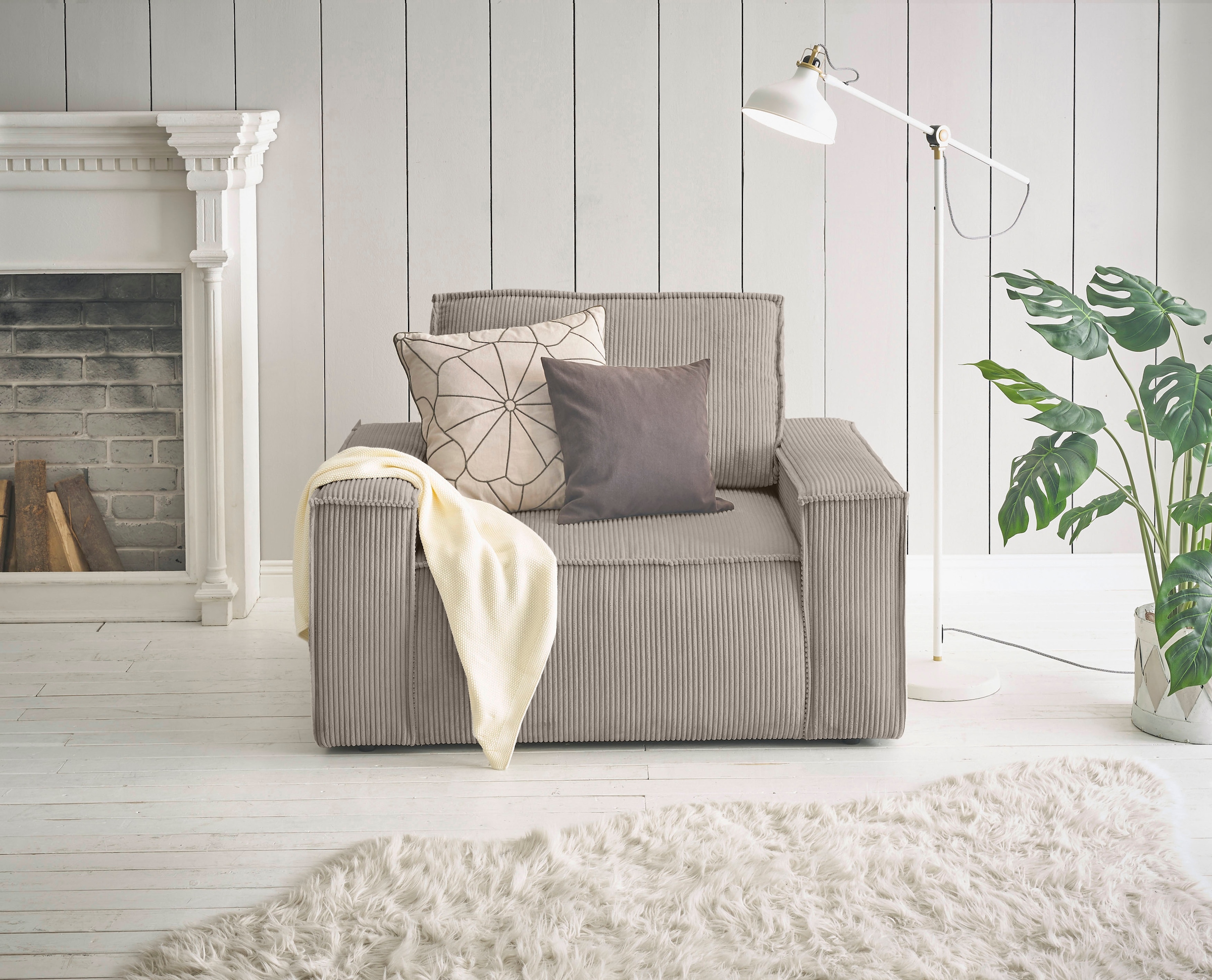 Home affaire Sessel »SHERWOOD, Love-Seat in 3 Stoffarten verfügbar«, passend zur Polster-Serie SHERWOOD