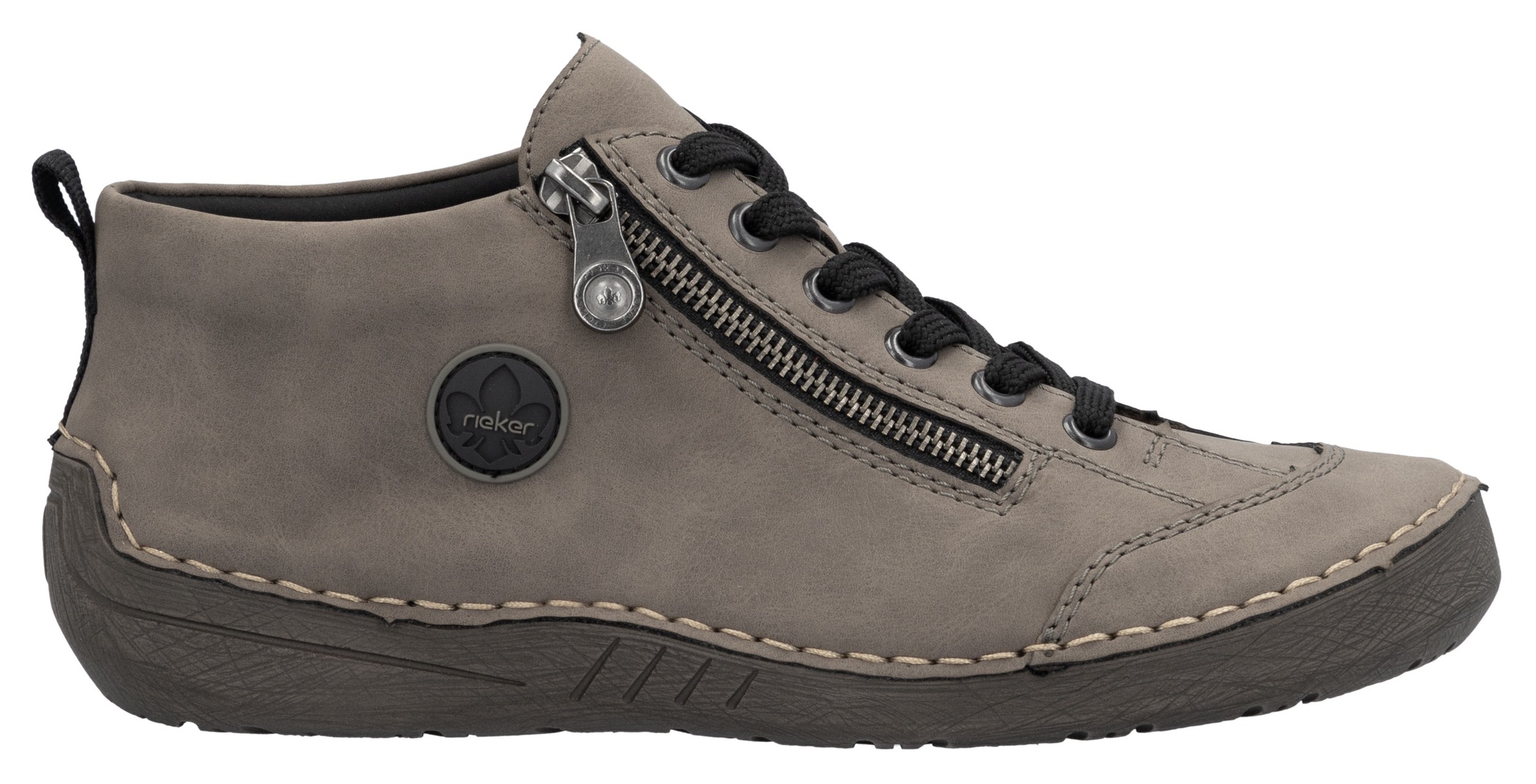 Rieker Schnürboots, Sneaker, Schnürschuh, Outdoorschuh mit Reißverschluss
