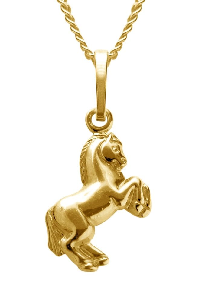 Firetti Kette mit Anhänger online Flachpanzerkettengliederung, Geschenk, »Schmuck bestellen Pferd, Kinderschmuck«