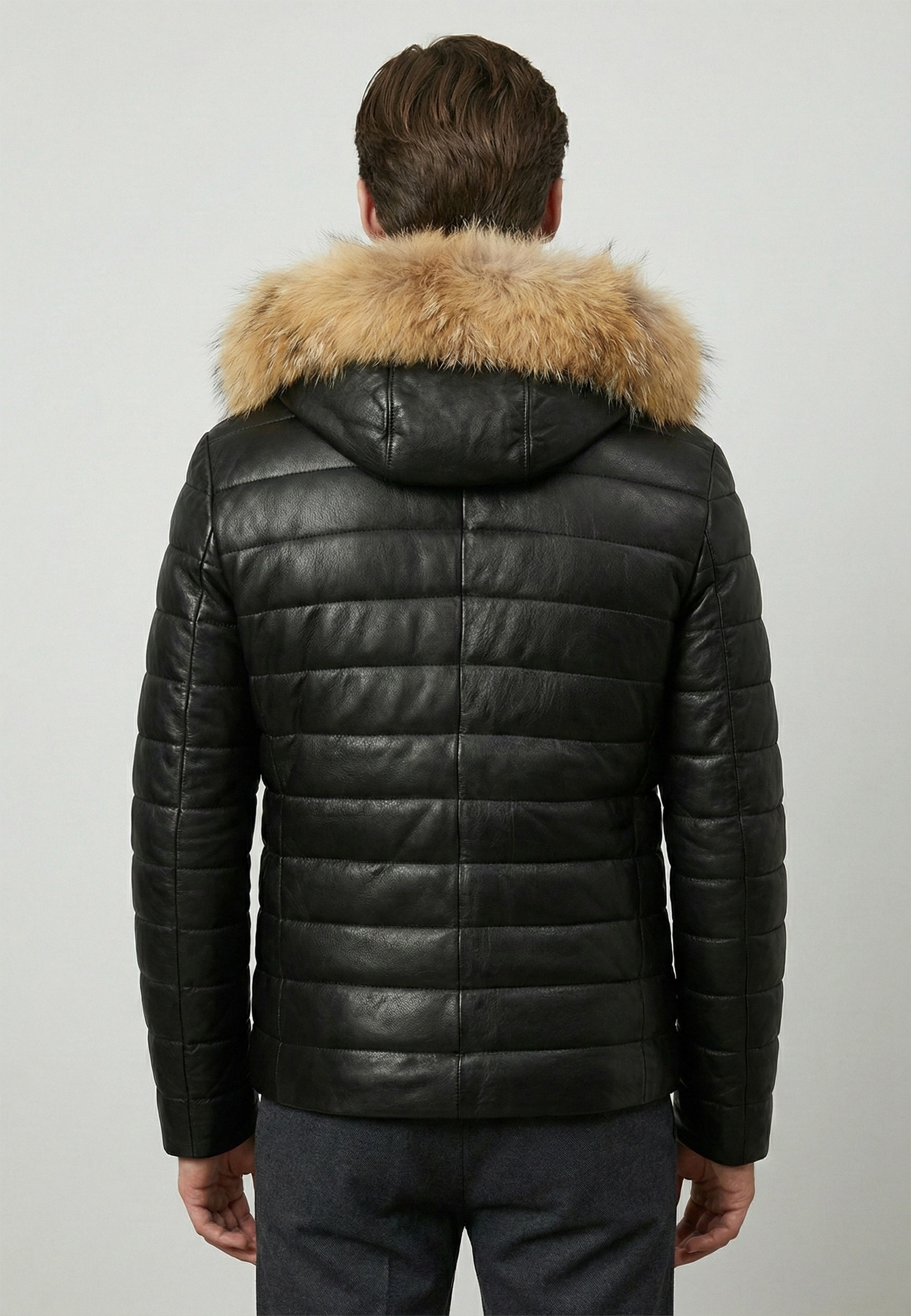 Felix Hardy Lederjacke »Lederjacke mit Kapuze und Reißverschluss«