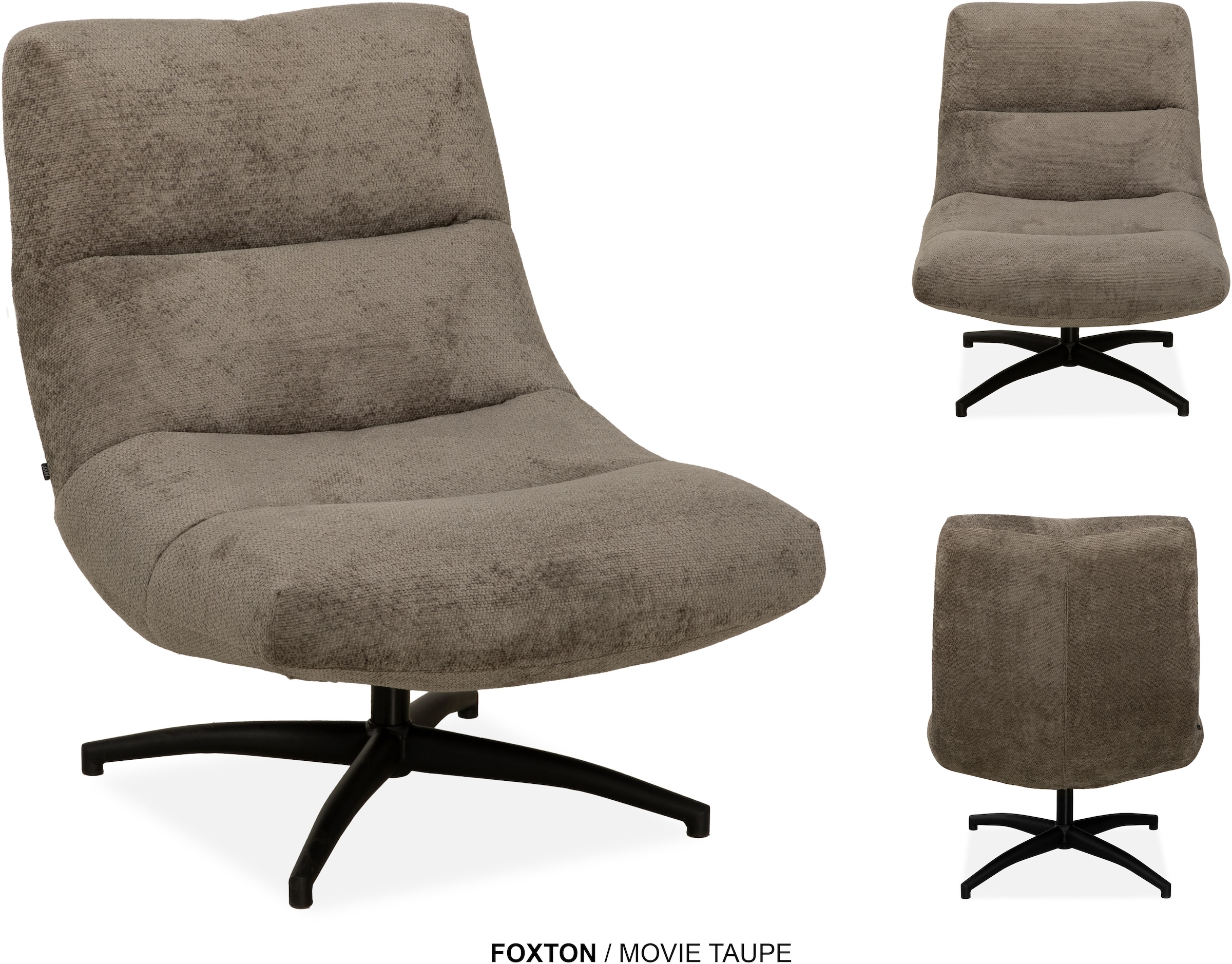 OMG Design Sessel »Foxton« bequemer Sessel, mit Drehgestell und