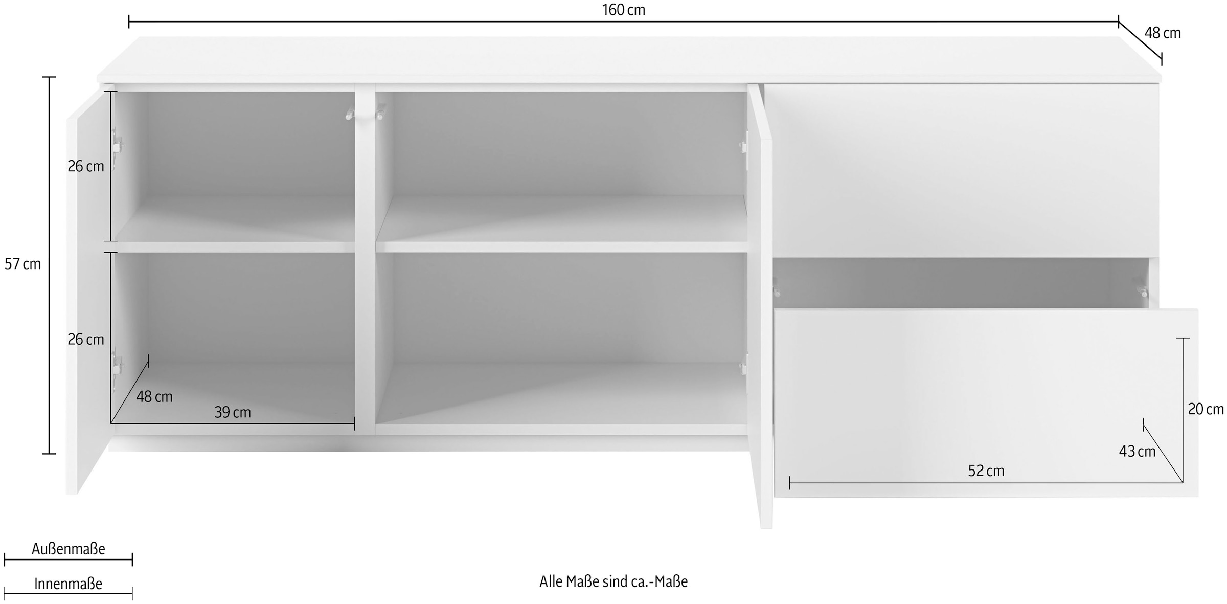 TemaHome Lowboard »Join«, Kommode mit viel Stauraum