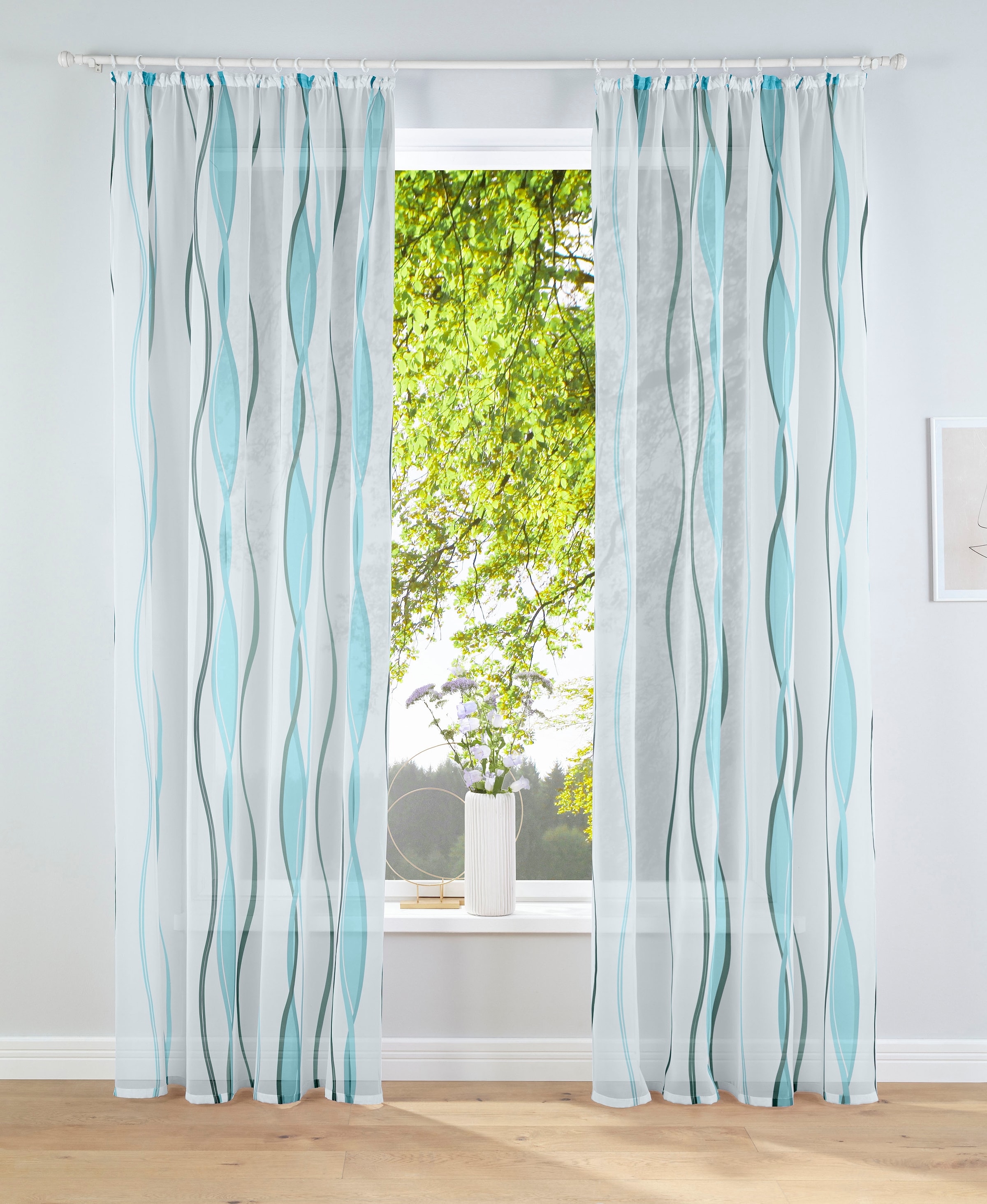 my home Gardine »Dimona« Kräuselband 2 Stk. tlg. 2er-Set, Bestseller, Polye günstig online kaufen