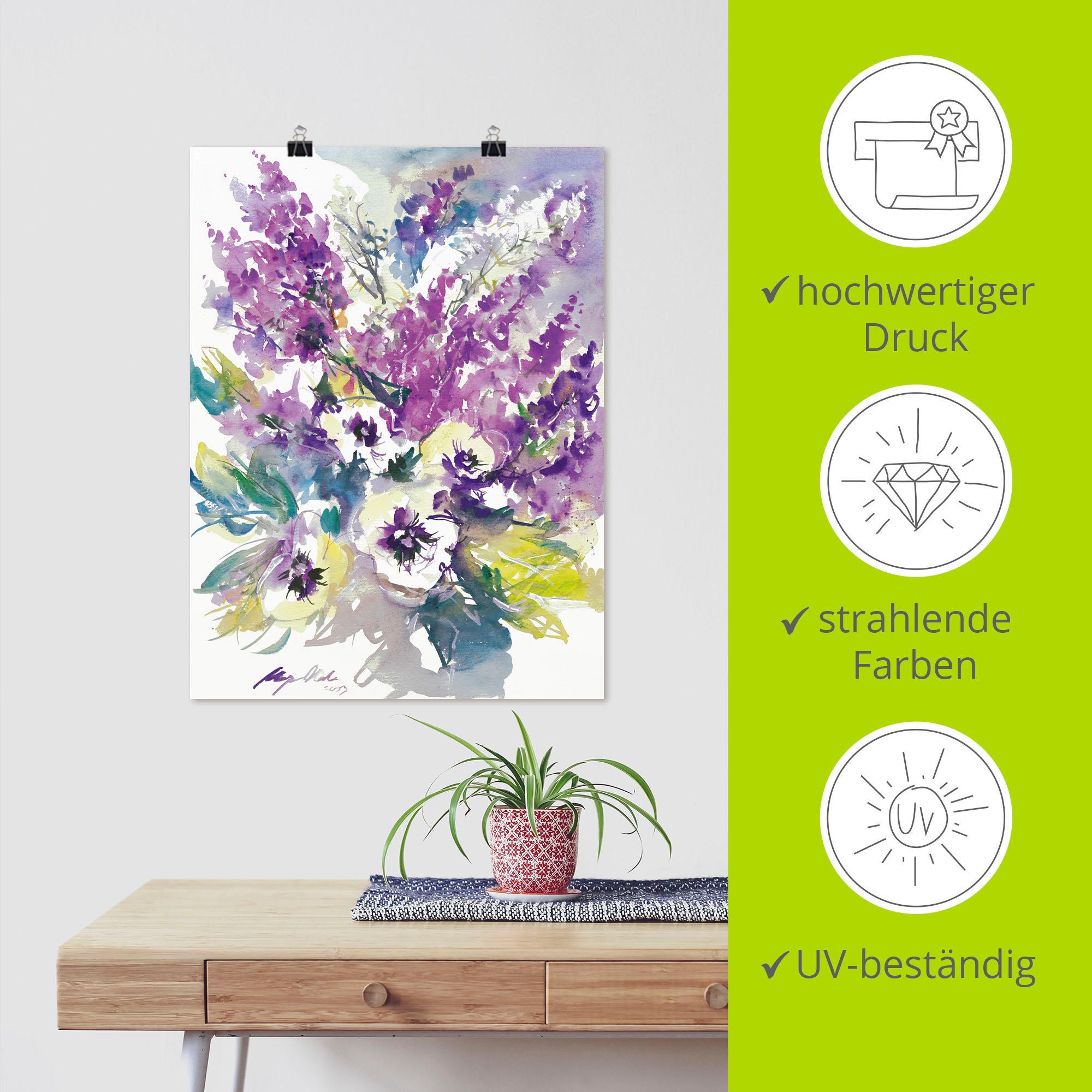 Artland Poster »Blumenstrauß III« Blumen 1 Stk. tlg. ohne Rahmen