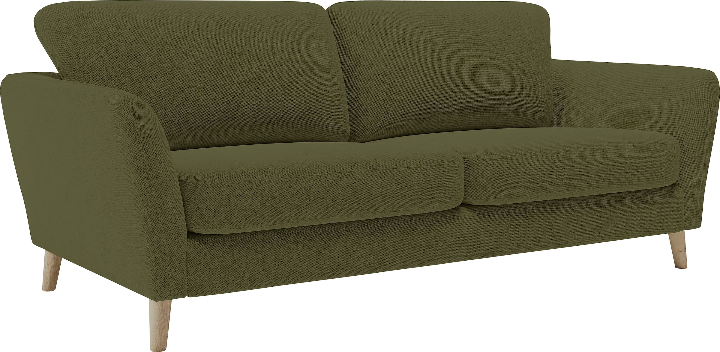 OTTO home 3-Sitzer »MARSEILLE 3er Sofa 206 cm, Cord, Flachgewebe, Struktur, Webstoff« mit Massivholzbeinen aus Eiche, verschiedene Bezüge und Farbvarianten