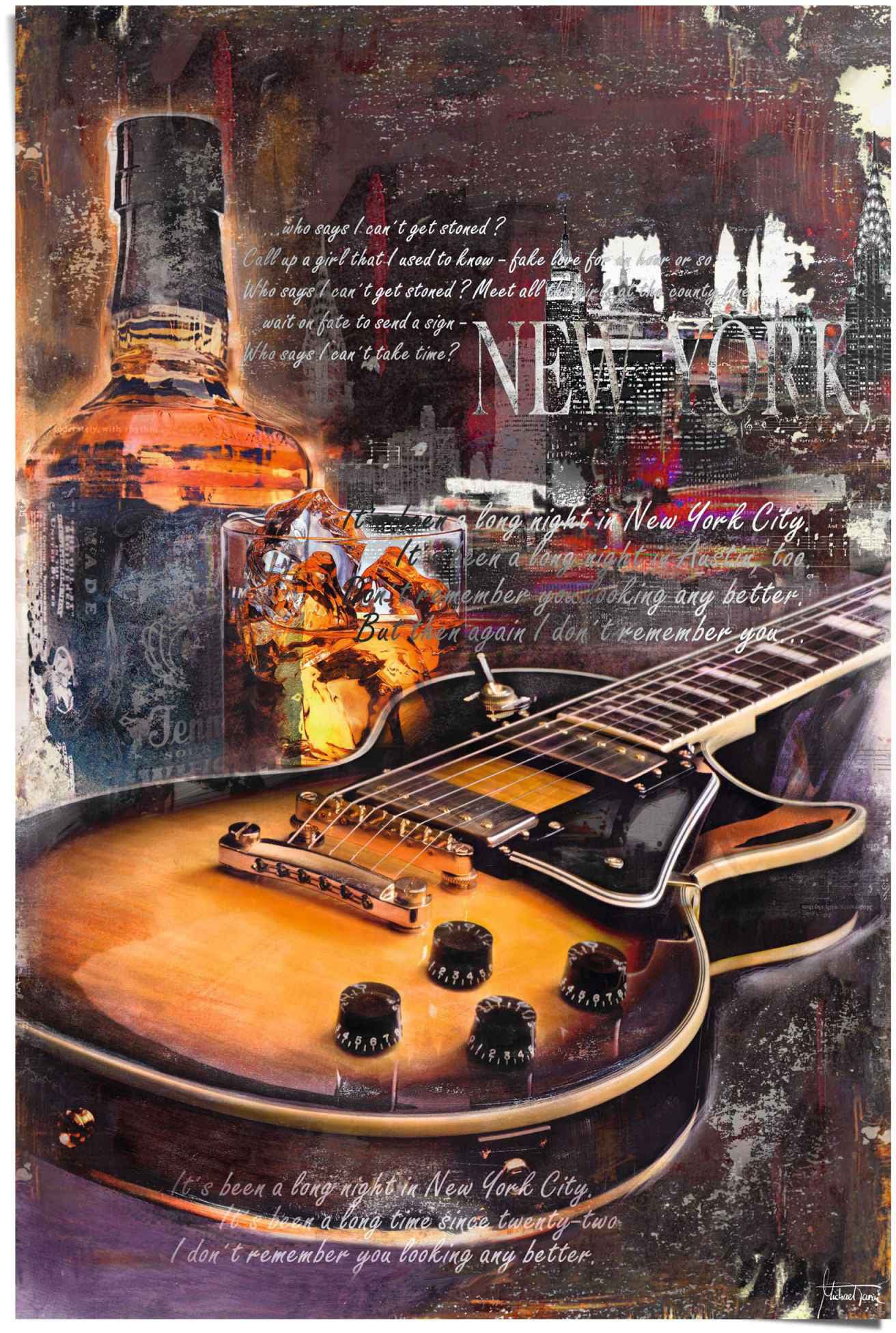 Reinders! Poster »Guitar Blues Night« 1 Stk. tlg.