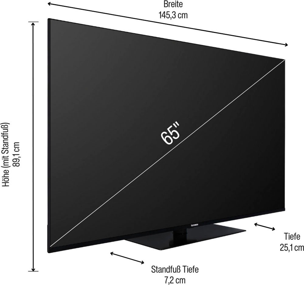Telefunken QLED-Fernseher »D65Q700M6CW«, 4K Ultra HD, Google TV-Smart-TV
