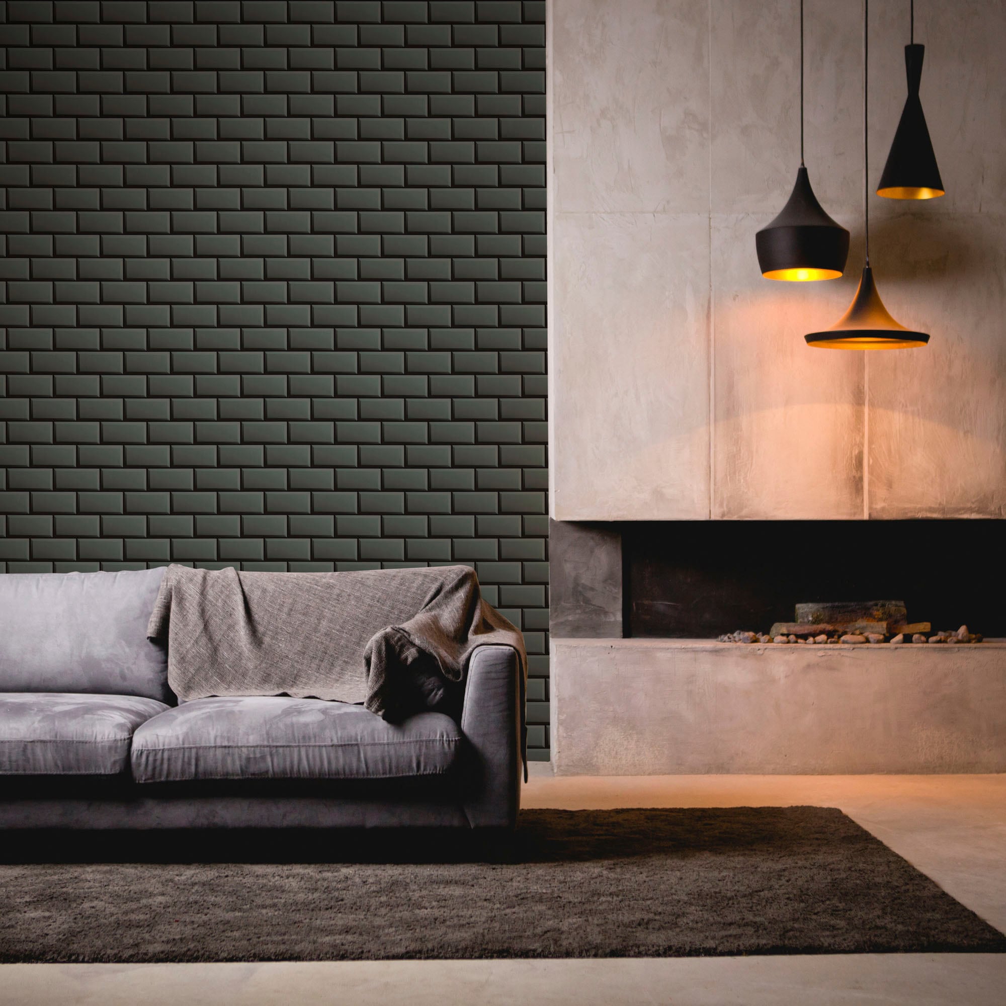 living walls Vliestapete »My Home My Spa«, Steinoptik-urban-Motiv, Tapete Stein Tapeten Wohnzimmer Schlafzimmer Küche modern Design Optik