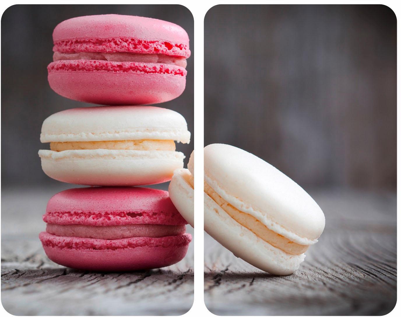 WENKO Herd-Abdeckplatte »Macarons«, (Set, 2 tlg.), aus gehärtetem Glas von günstig online kaufen