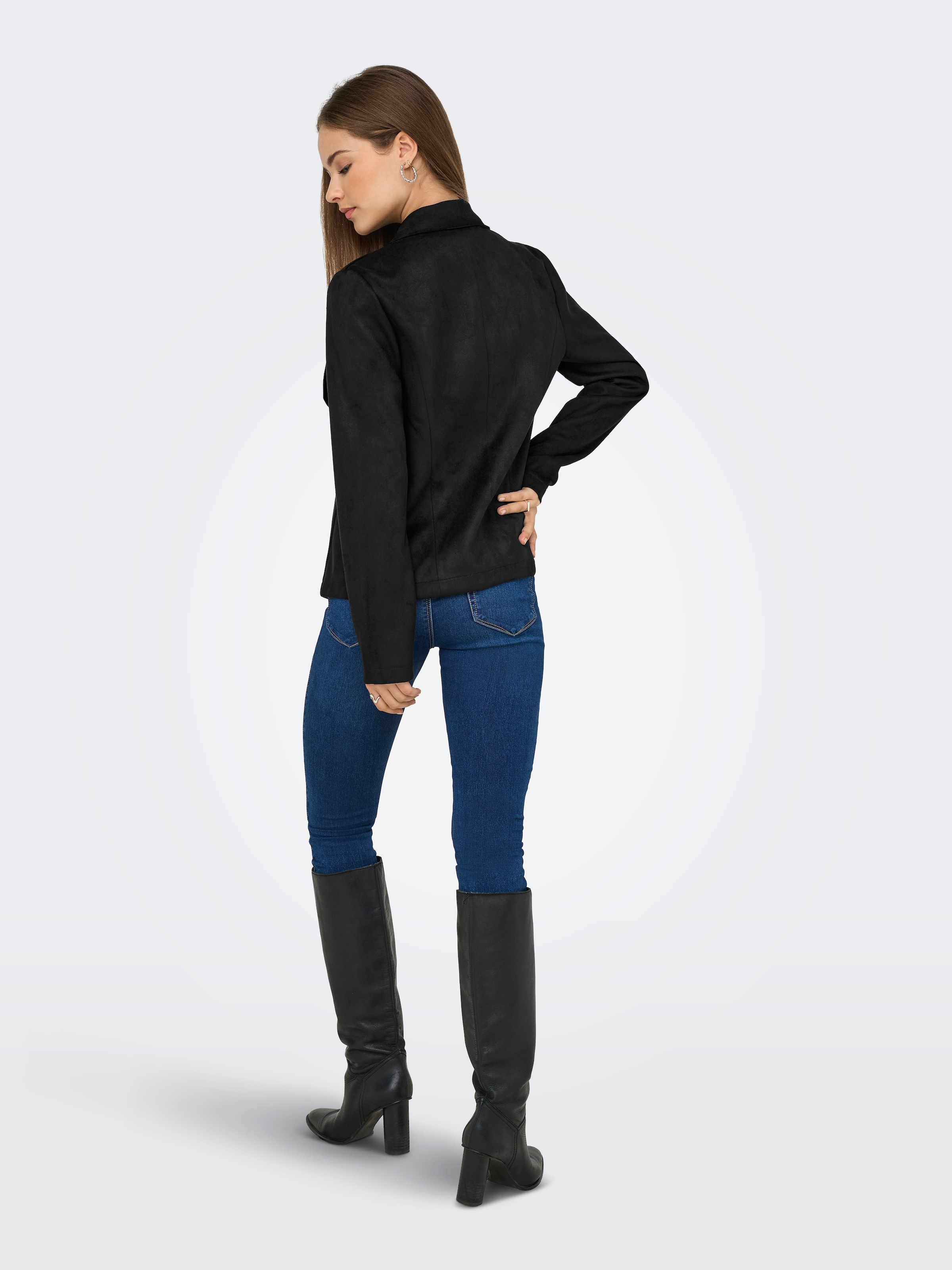 ONLY Kurzjacke »ONLJOLINE FAUX SUEDE DRAPY JACKET OTW« in Wildleder Optik