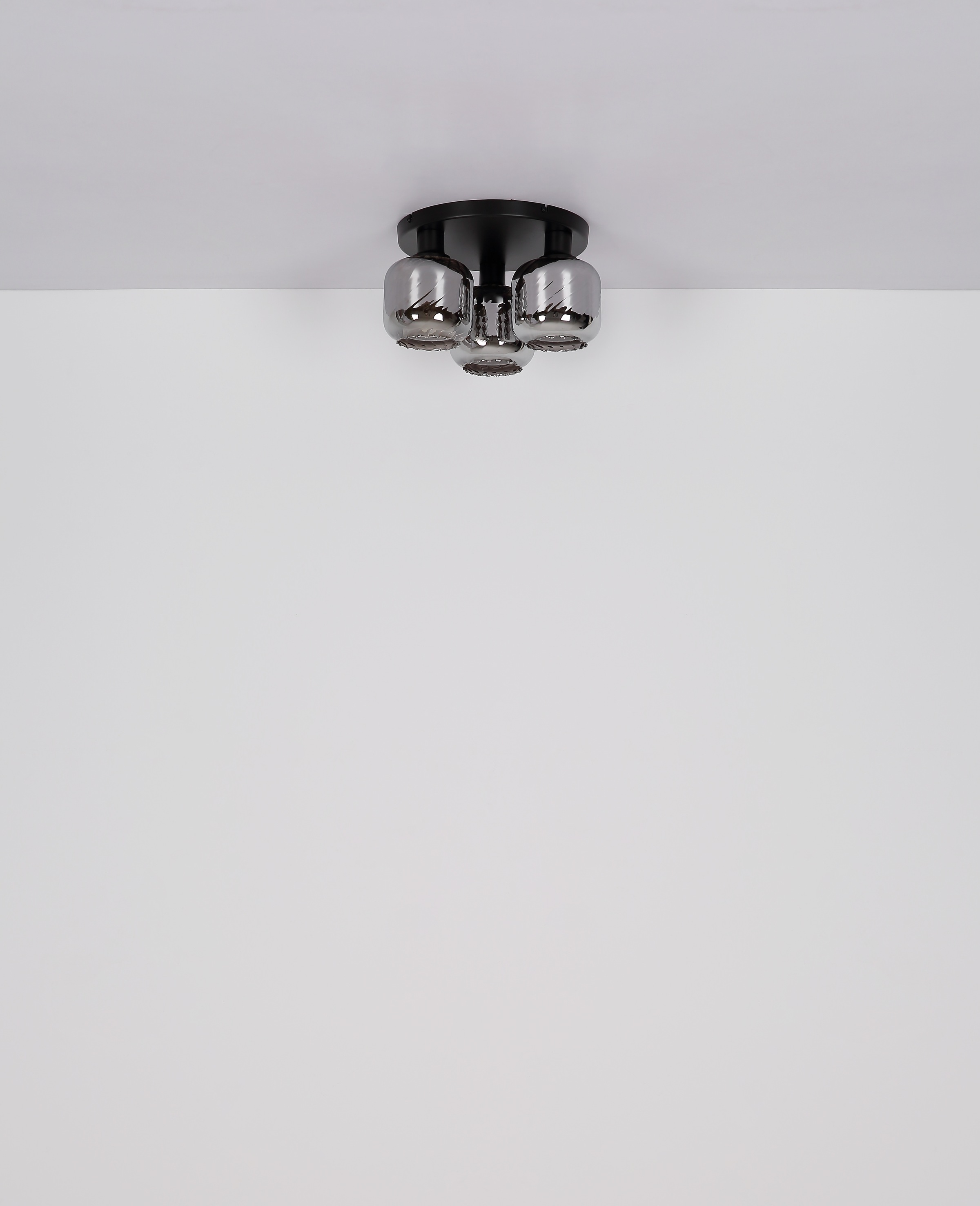 GLOBO LIGHTING Deckenleuchte »XIA«, Leuchtmittel E27 | ohne Leuchtmittel, Deckenlampe/Metall/Glas rauchfarben/Wohnzimmer/Flur