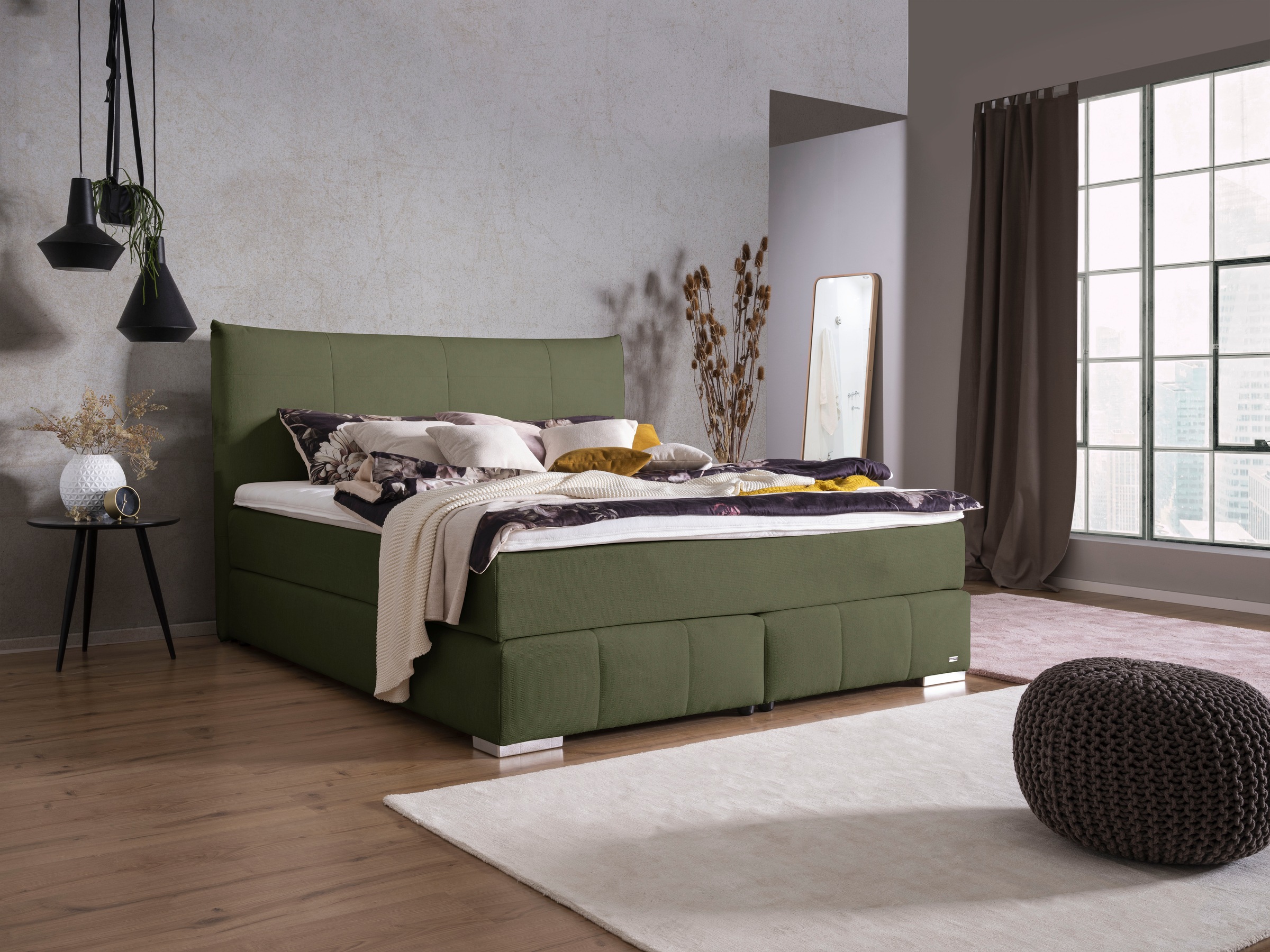 alina Boxspringbett »Luga«, 188 cm breit, inkl. Matratze und Komfortschaum-Topper