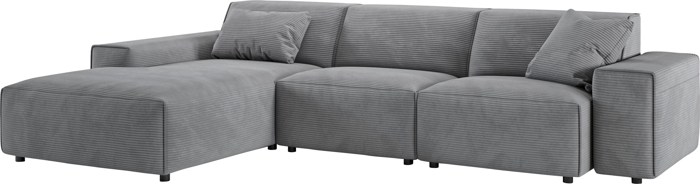 andas Ecksofa »Glimminge auch in Breitcord, Feincord, Bouclé + Easy care-Bezug«, L-Form, Breite 294, Zierkissen