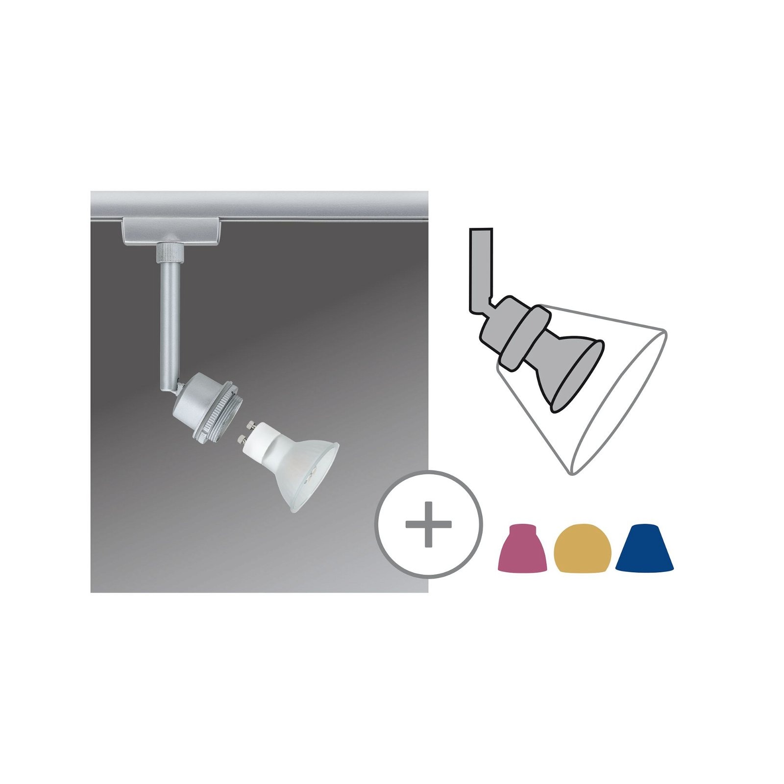 Paulmann Schienensystem-Leuchten »URail Schienenspot Basic Einzelspot GZ10 250lm 3,5W 2700K«, DecoSystems, dimmbar