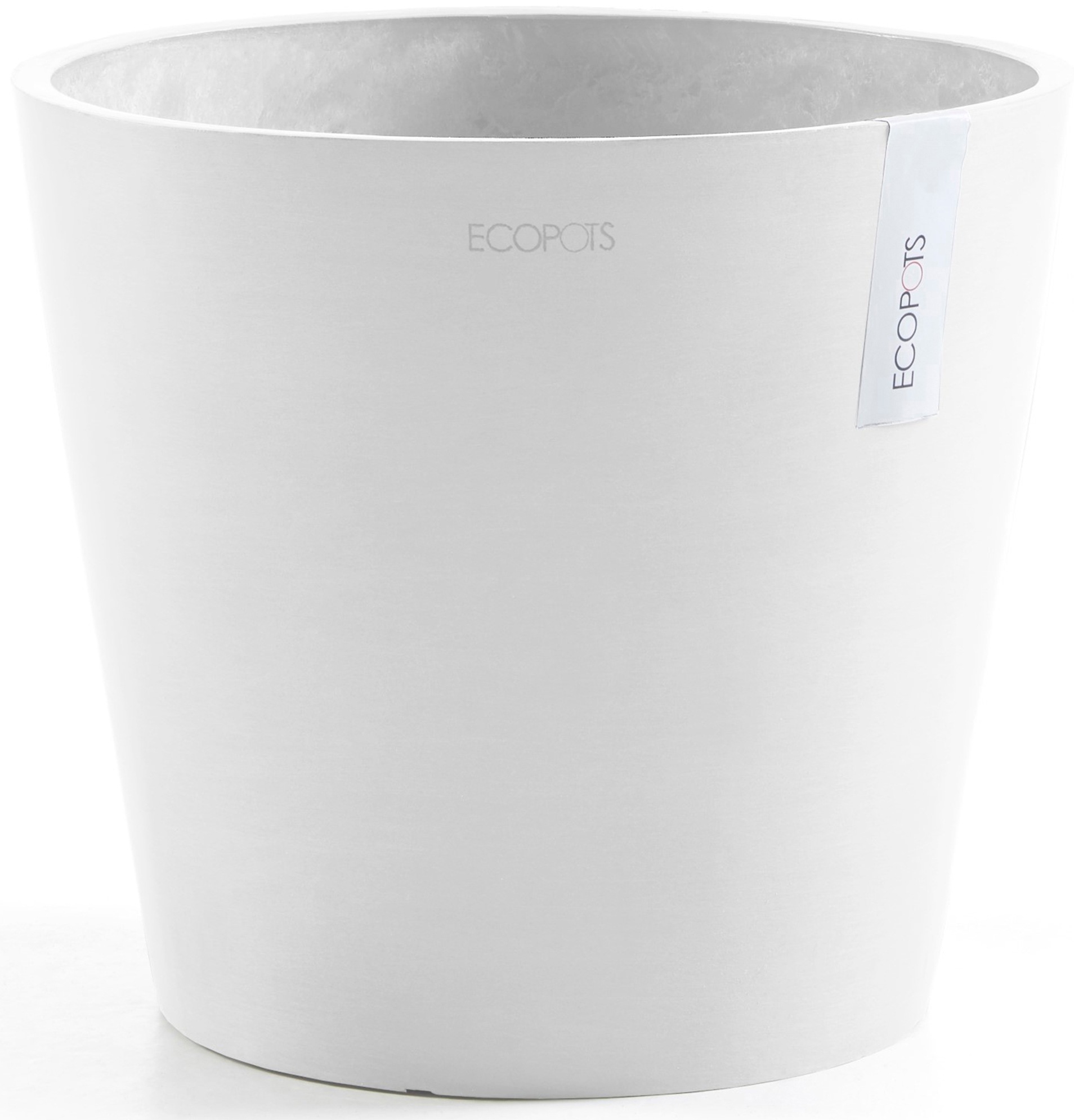 ECOPOTS Blumentopf »Amsterdam 30 + Wassersystem Weißgrau«, für innen und außen: frostsicher, bruchsicher und lichtbeständig
