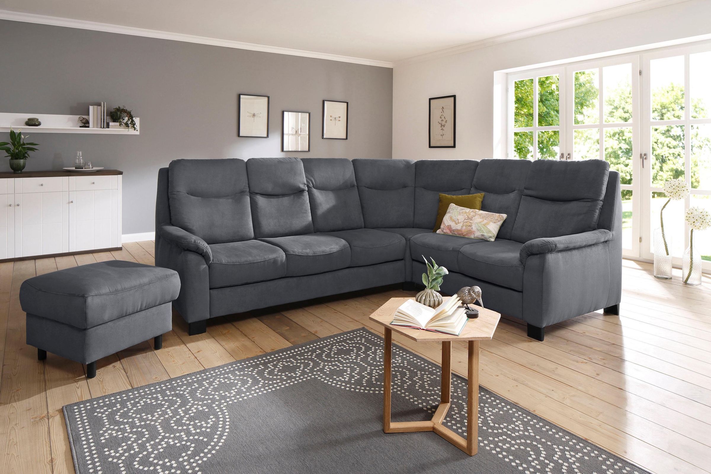 Home affaire Ecksofa »Boccaccio L-Form«, mit Federkern, incl. Kopfteilverst günstig online kaufen