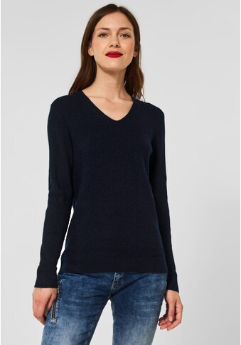 STREET ONE V-Ausschnitt-Pullover, in Unifarbe kaufen