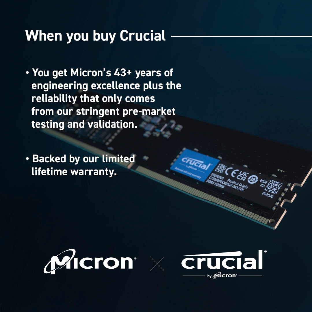 Crucial Arbeitsspeicher »16GB DDR5-4800 UDIMM«