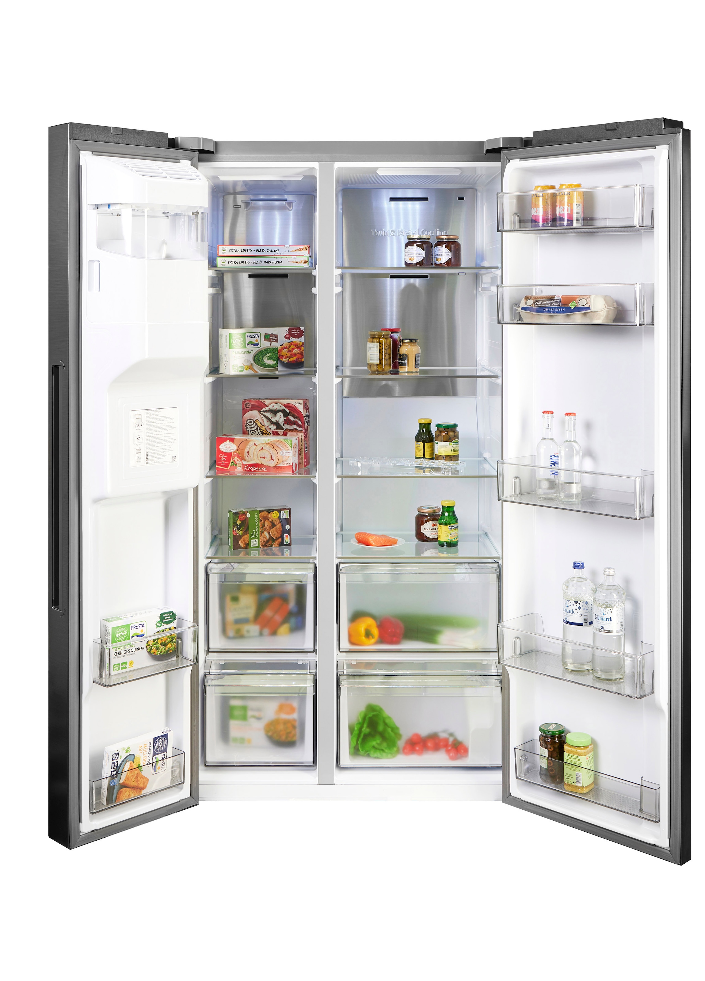 Samsung Side-by-Side »RS70F66KBFEF«, Eis- und Wasserspender, Al Energy Mode, No Frost+
