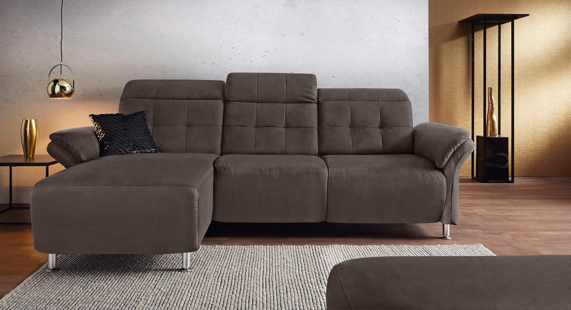 Home affaire Ecksofa »Manhattan L-Form« 2 Sitze mit elektrischer Relaxfunkt günstig online kaufen