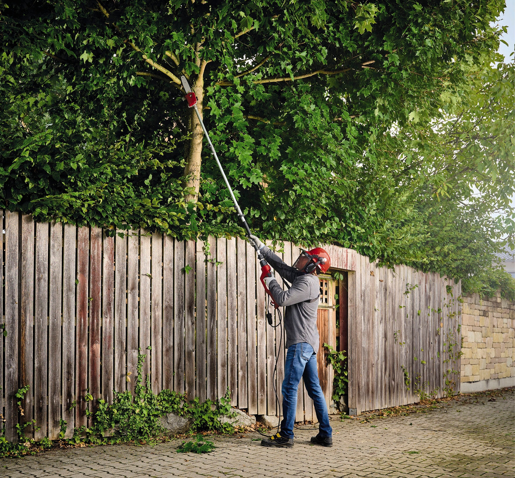 Einhell Baum- und Strauchschneider »GC-HC 90/2046 T«, 48/20 cm Schwertlänge, Heckenschere/Astsäge mit Teleskopstiel