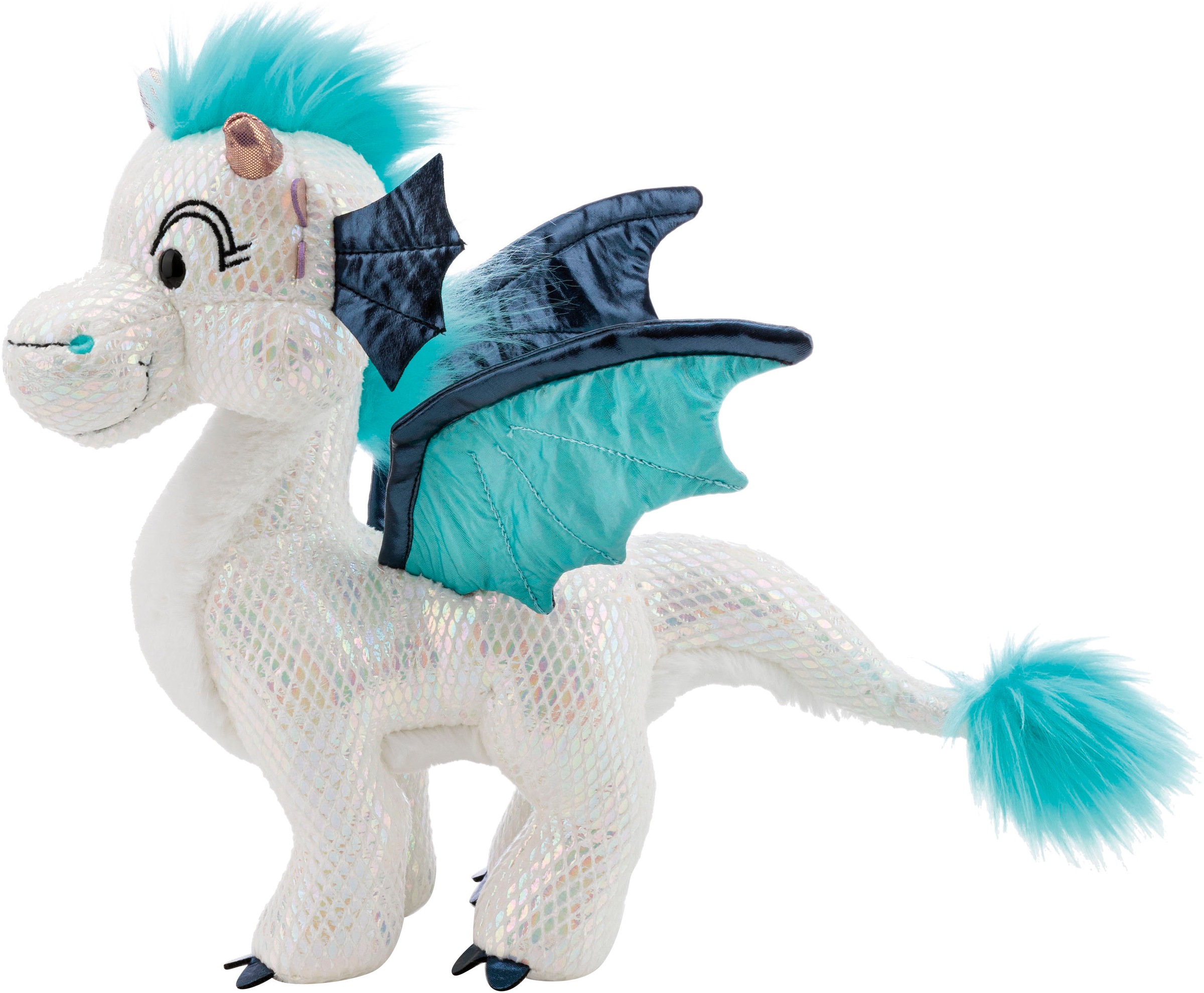 Nici Kuscheltier »Winter, Drache Zafura, 50 cm stehend«, sitzend; enthält recyceltes Material