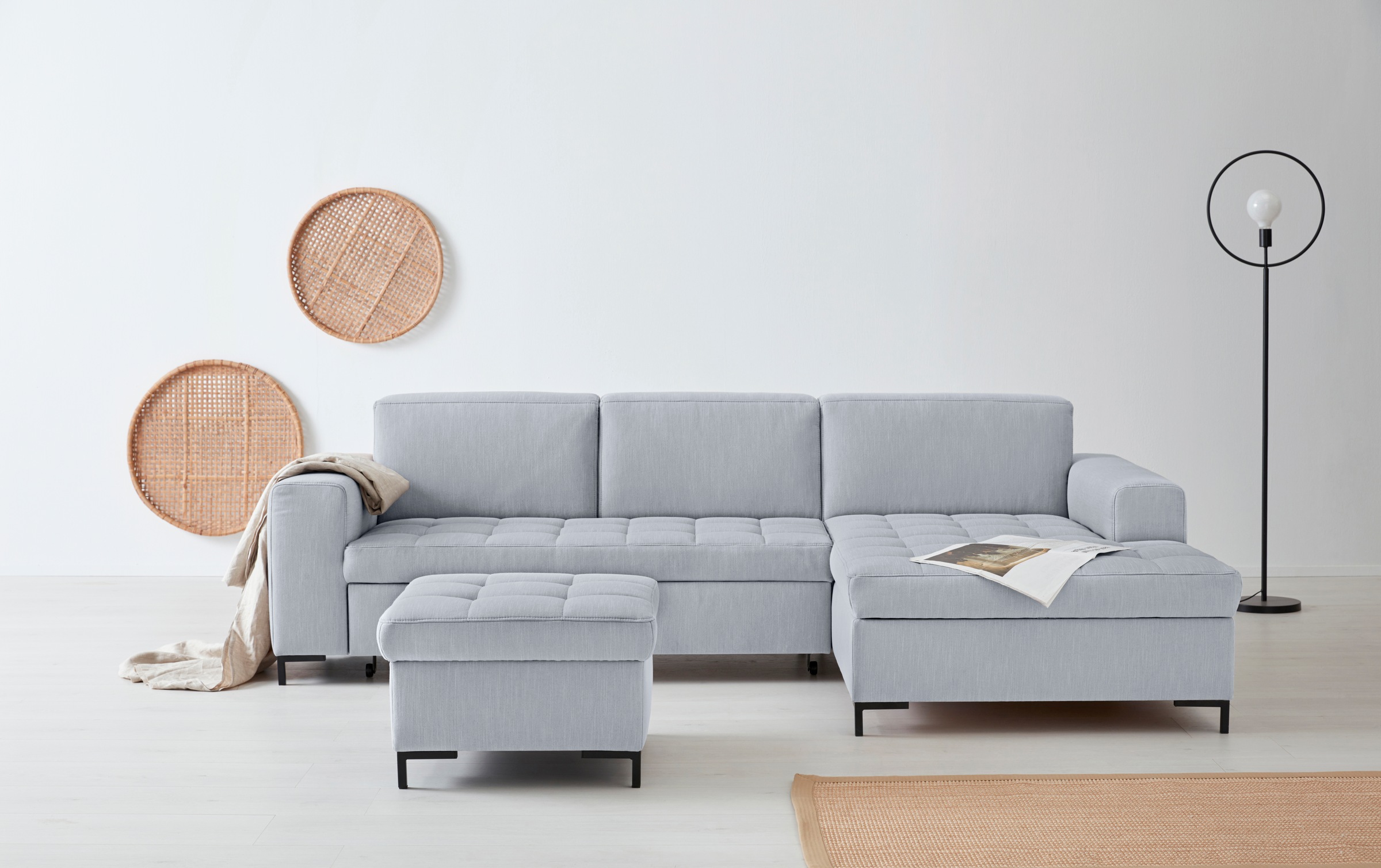 OTTO products Ecksofa »Grazzo, zeitlos & elegant, moderne Sitzheftung, Brei günstig online kaufen