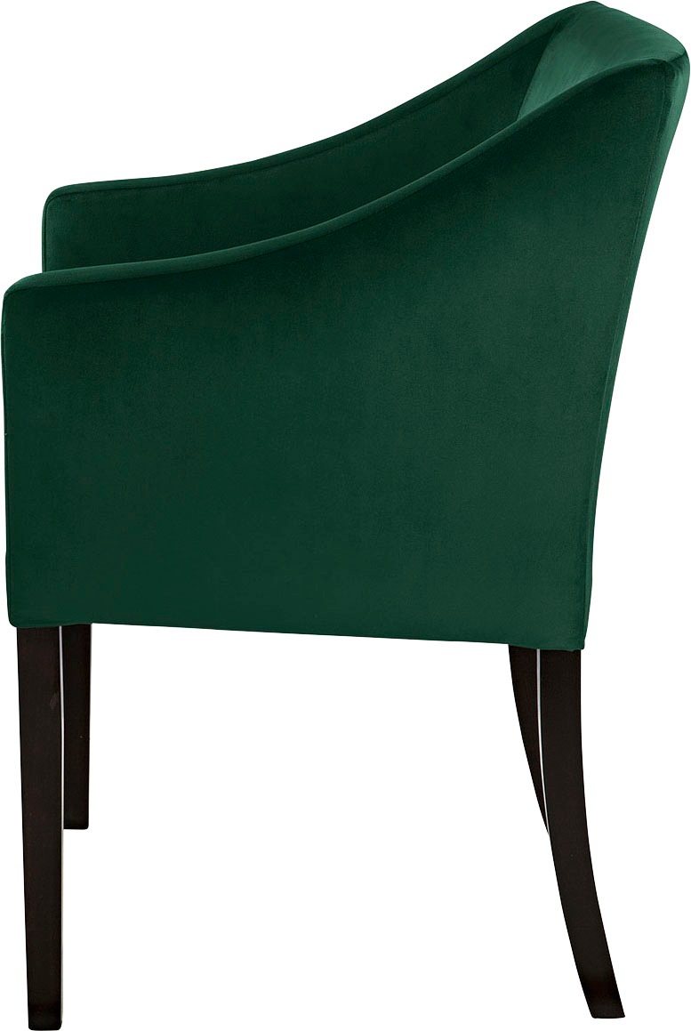 Fink Armlehnstuhl »MARTIN«, Samtvelours VELVET, mit schmalen, schwarzen Beinen
